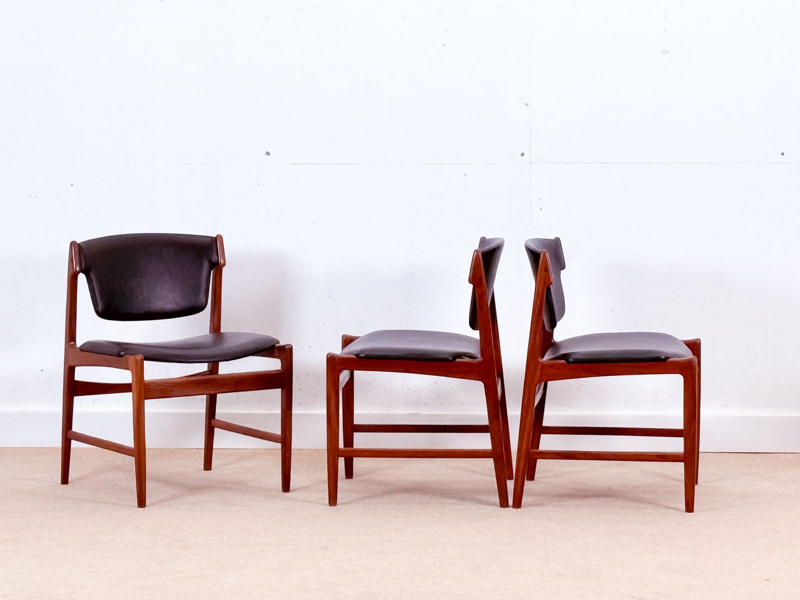 Set Of Four Danish Mid Century Teak Dining Chairs By Kofod Larsen For G Plan photo Furniture