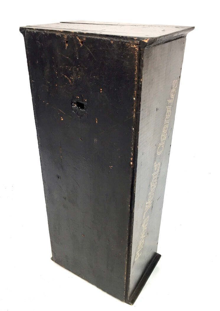 photo for sale Antique Advertising   Wooden Players Coin Operated Cigarette Vending Machine