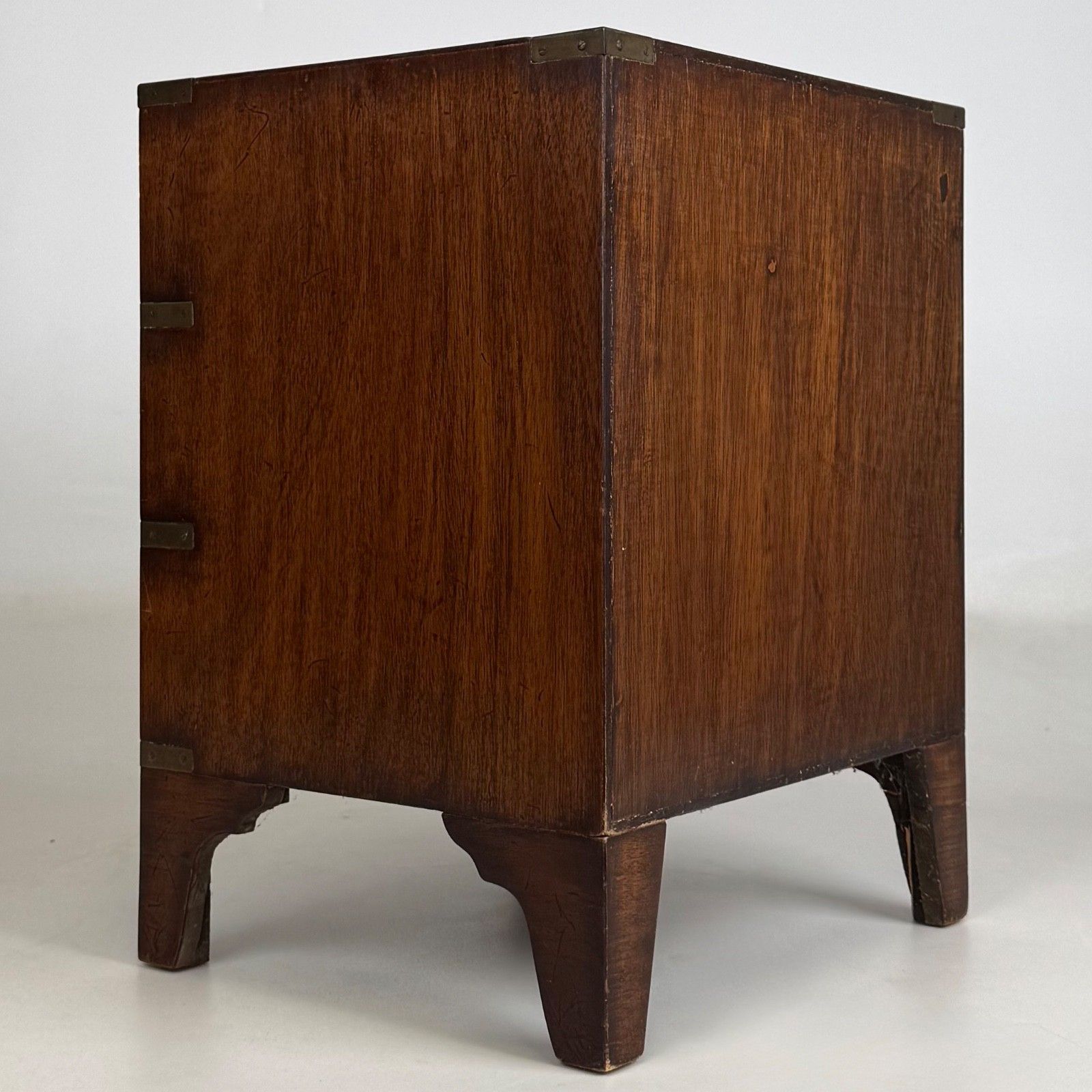 Antique 20th Century Small Campaign Style Chest Of Drawers ( Af 5786 ) photo Furniture