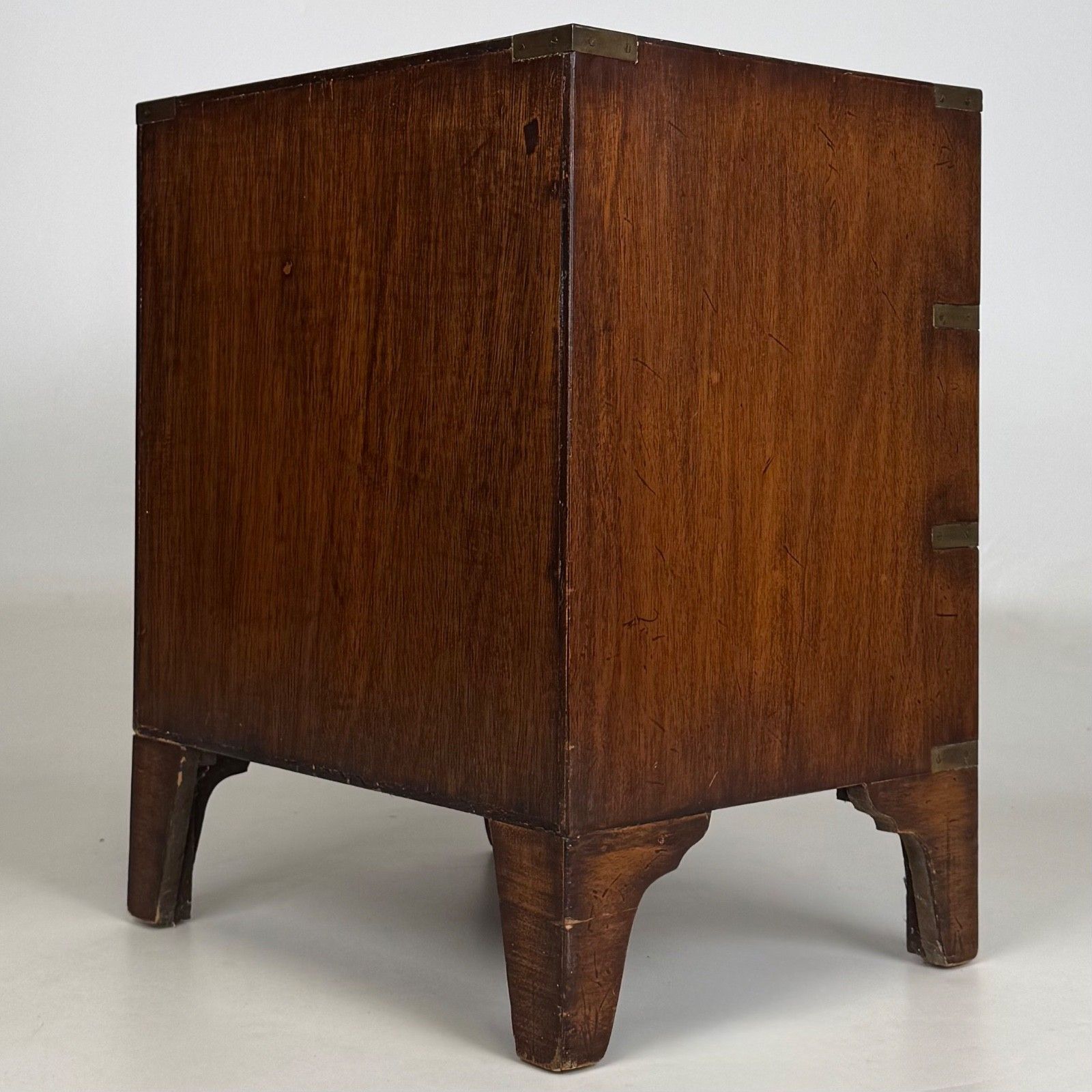 Antique 20th Century Small Campaign Style Chest Of Drawers ( Af 5786 ) photo vinterior