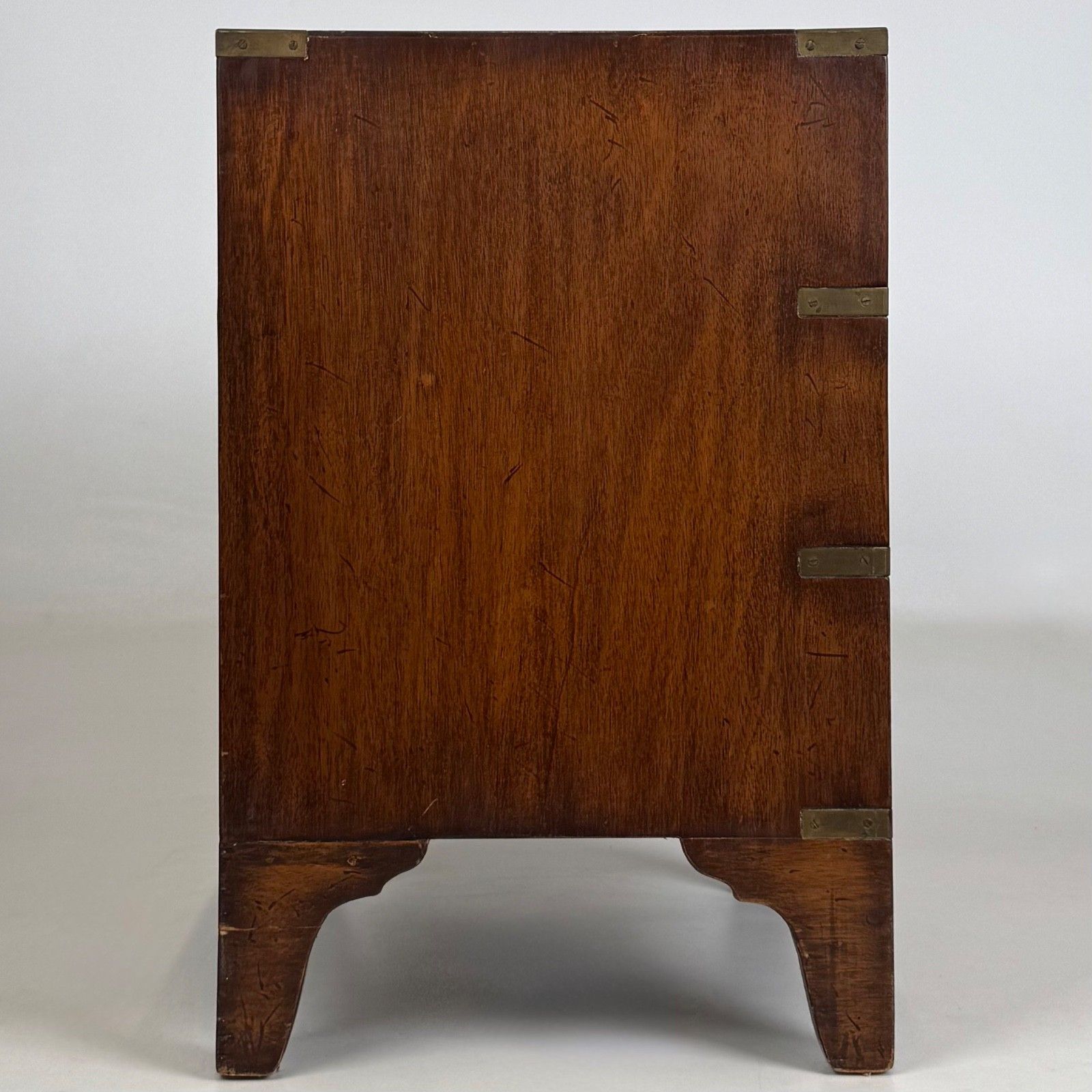 Antique 20th Century Small Campaign Style Chest Of Drawers ( Af 5786 ) photo buy