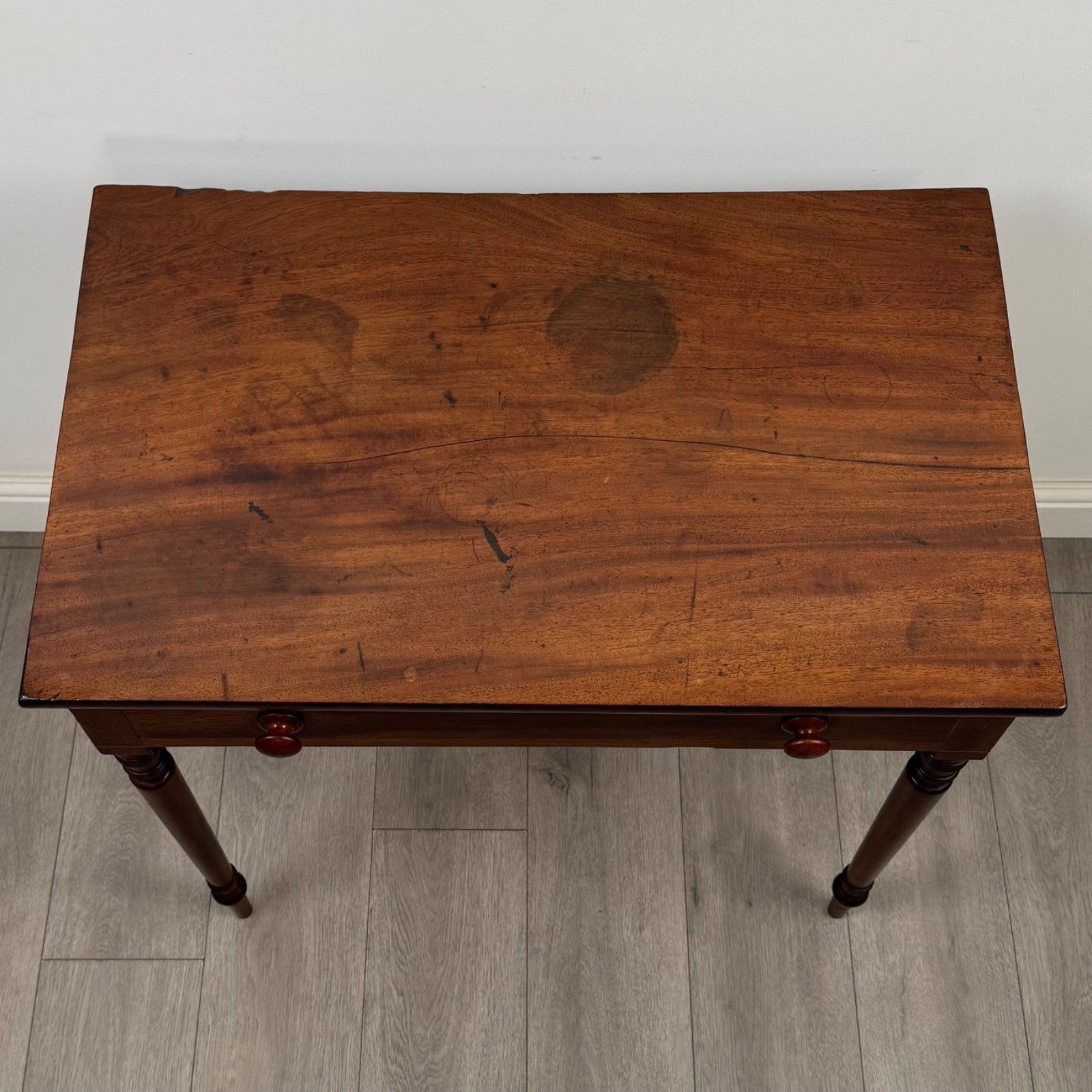 photo furniture Antique 18th Century Georgian Writing Table In Mahogany ( Af 5655 )