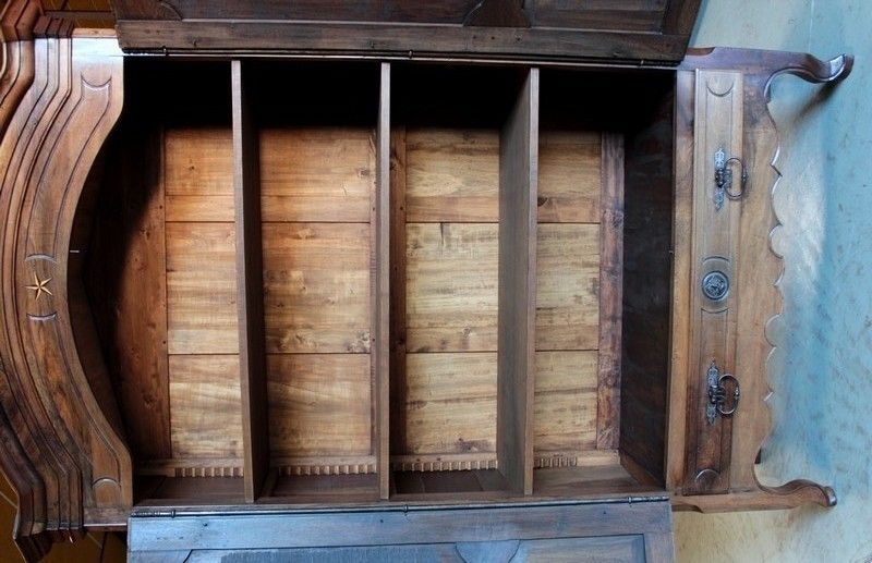 Louis XV Walnut Cabinet 18th photo vintage