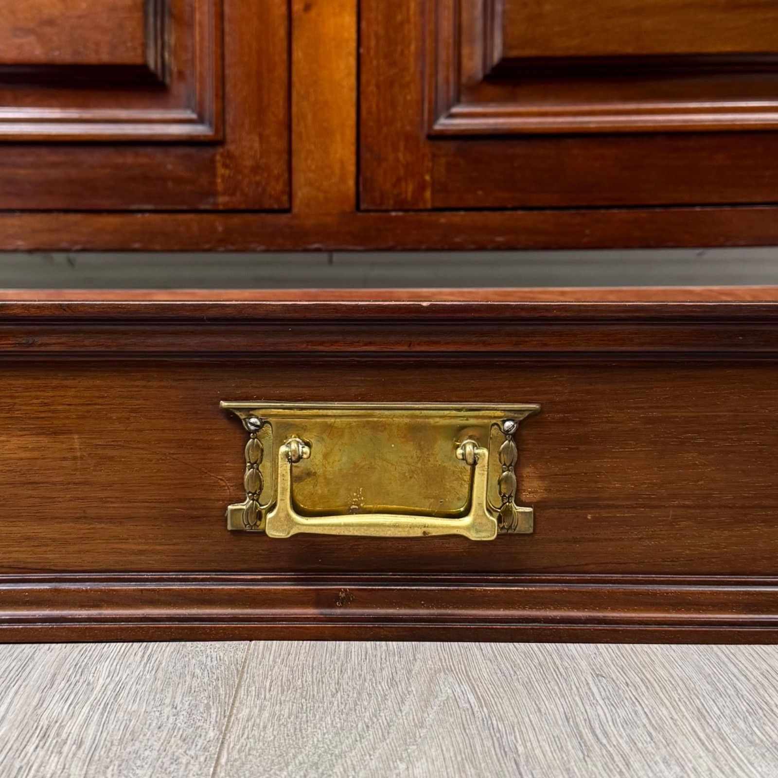 585.0 Antique 20th Century Edwardian Sideboard In Mahogany ( Af 5796 ) photo