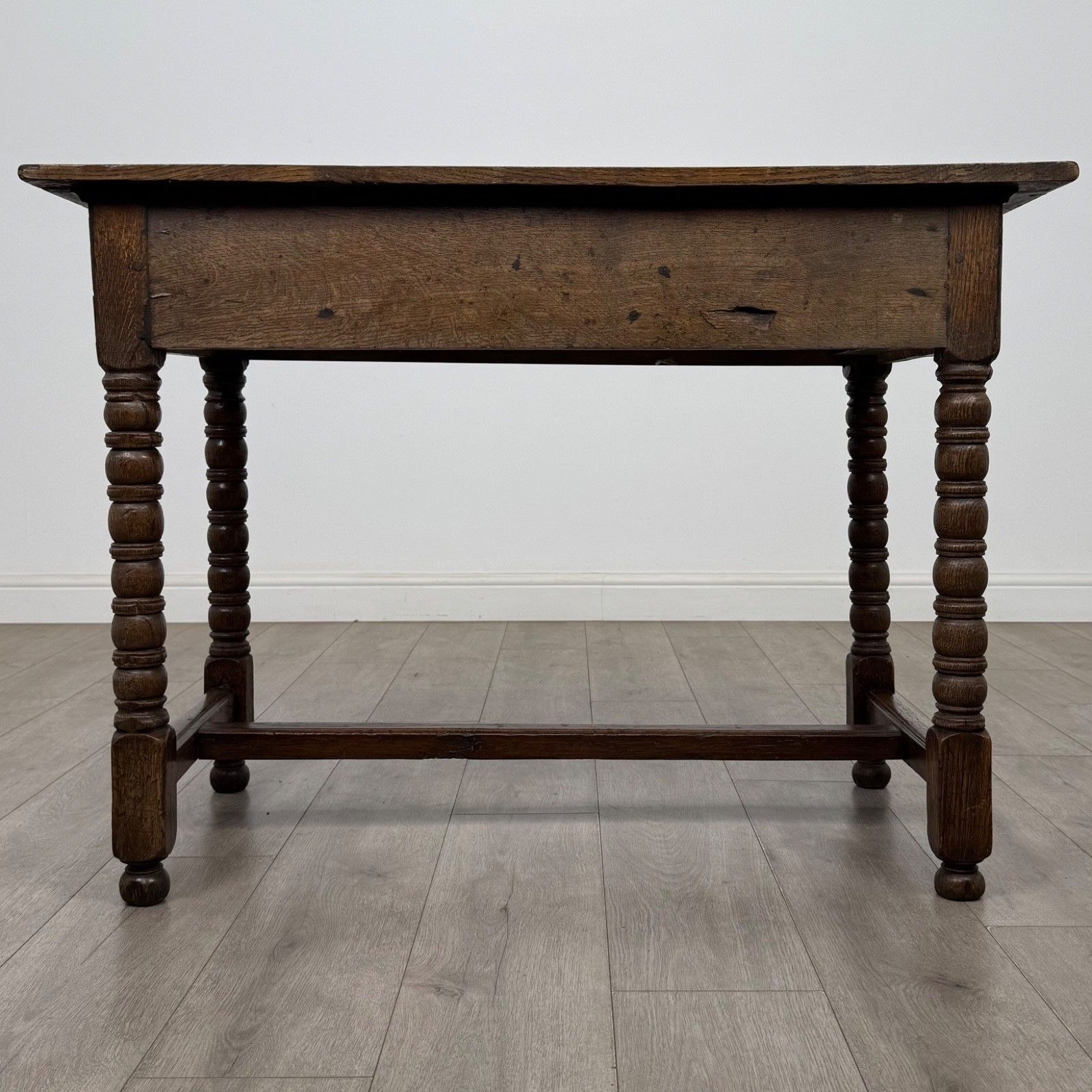 Antique 18th Century Georgian Bobbin Turned Writing Table In Oak ( Af 5757 ) photo 825.0