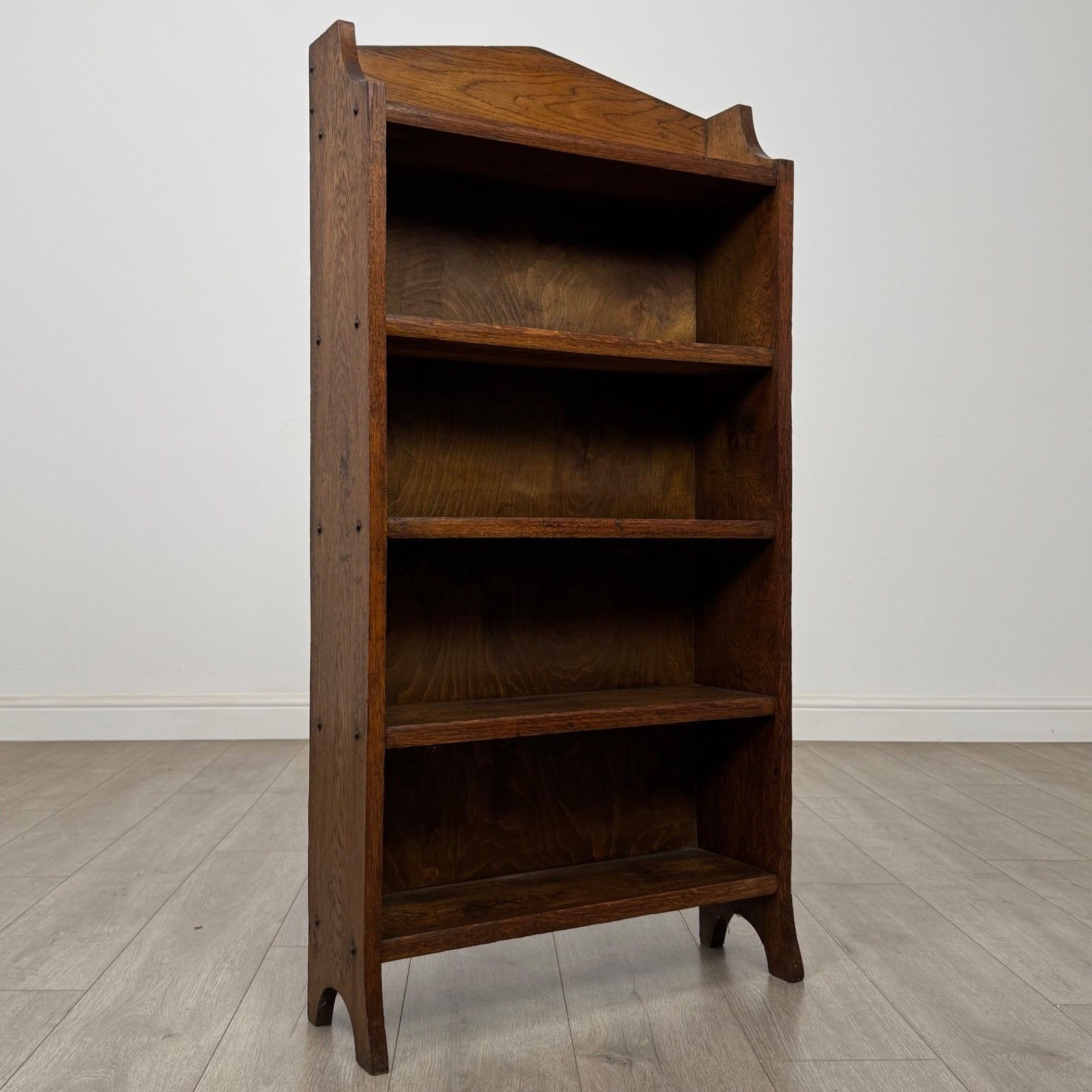 photo furniture Antique 20th Century Edwardian Open Bookcase In Oak ( Af 5782 )