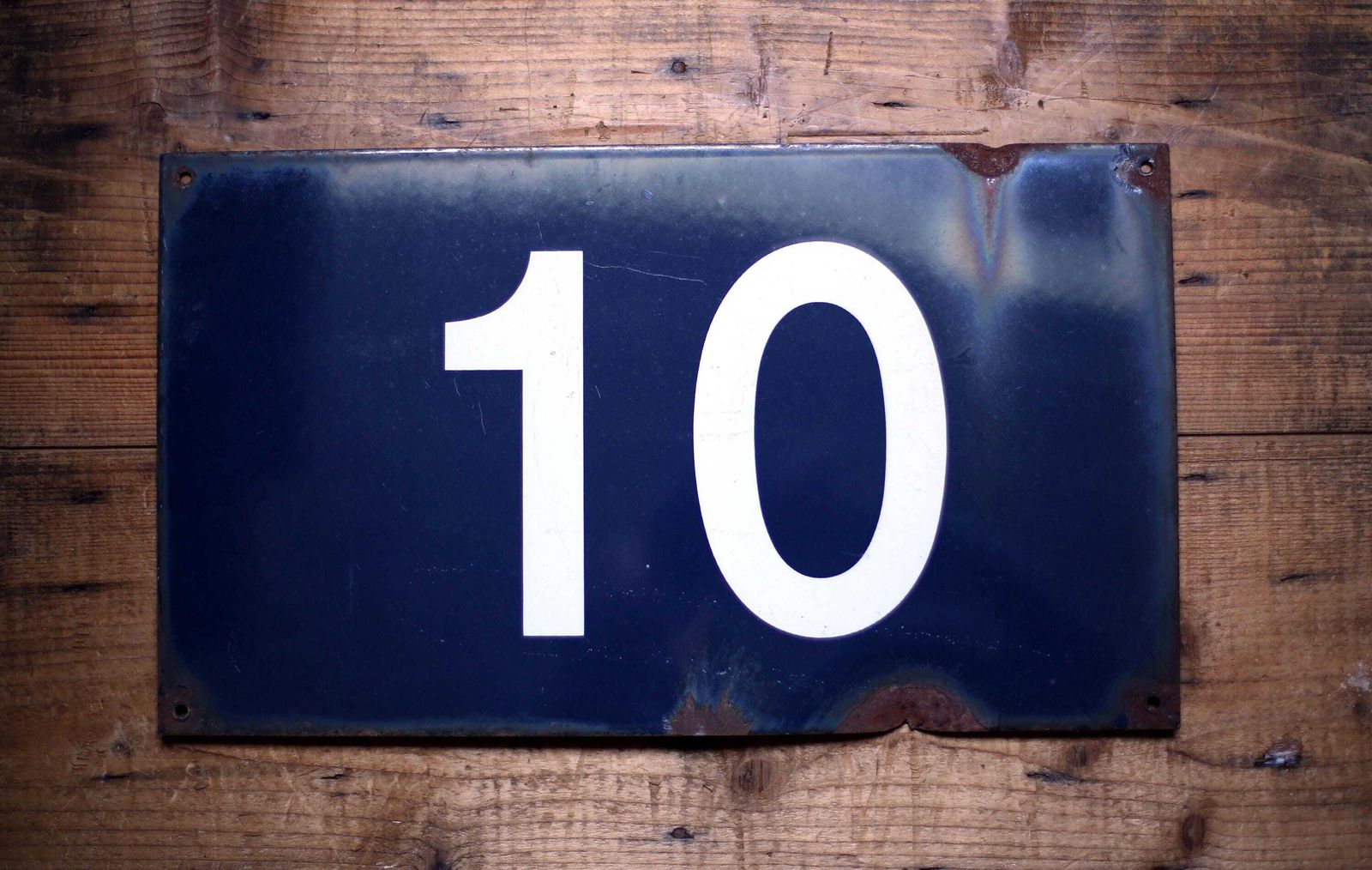 Sncf Enamel Number 10 Large French House Number Ten Blue Metal Wall Plaque Sign photo buy
