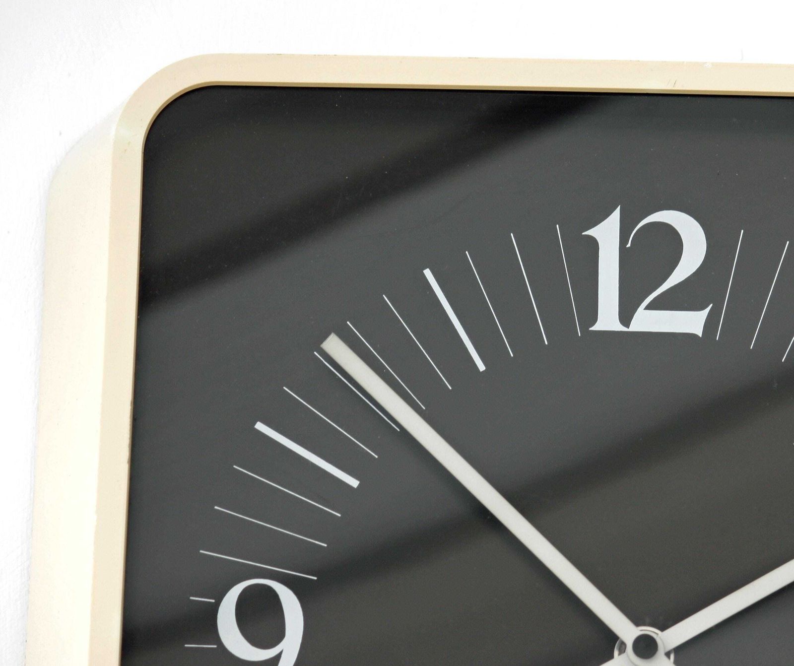 Vintage Bodet Wall Clock   33cm Retro White Industrial Office Clock 1970s French Clock Gift Off The Wall Clocks photo for sale