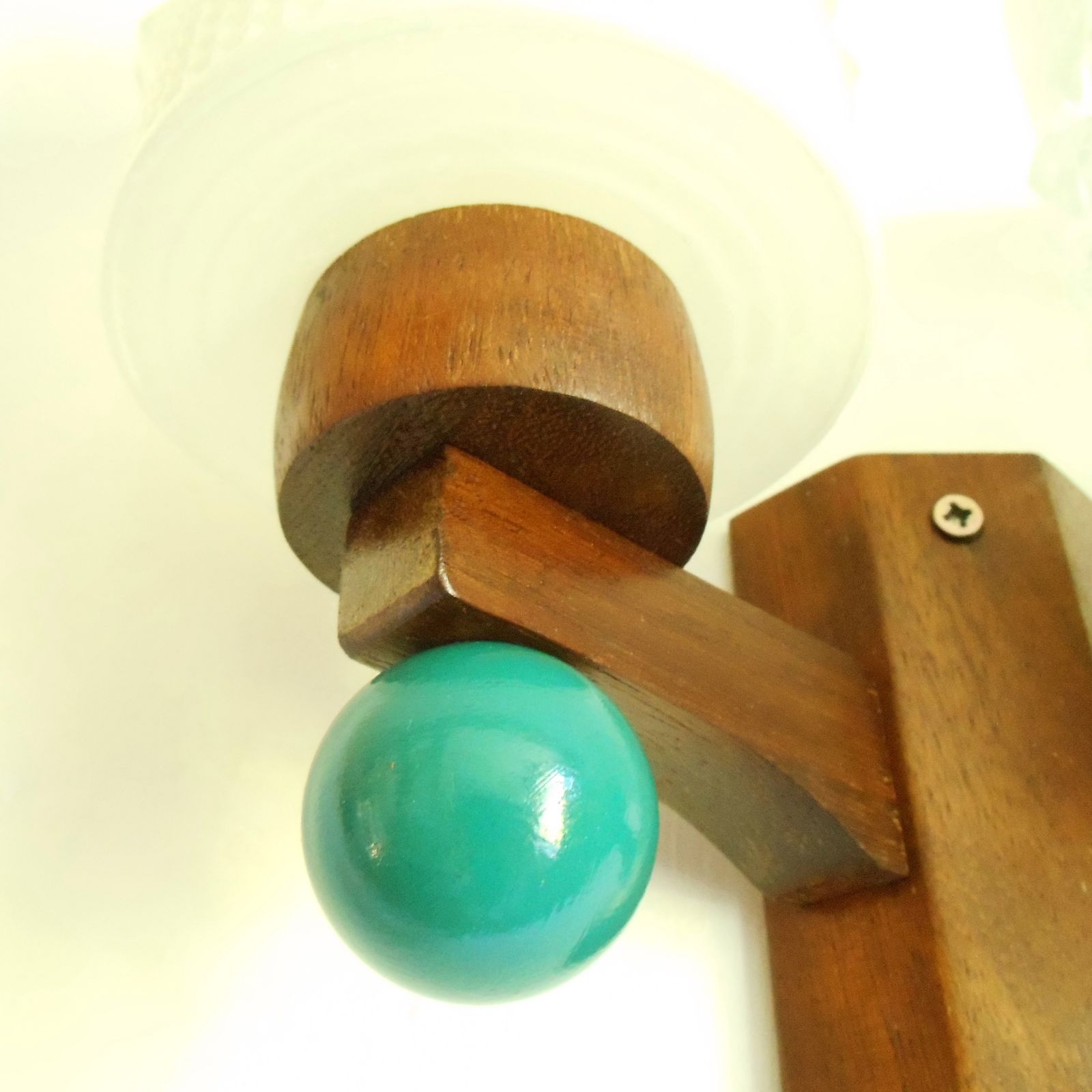 A Pair Of Mid Century Modern Dual Stem Teak Wall Lamps photo 320.0