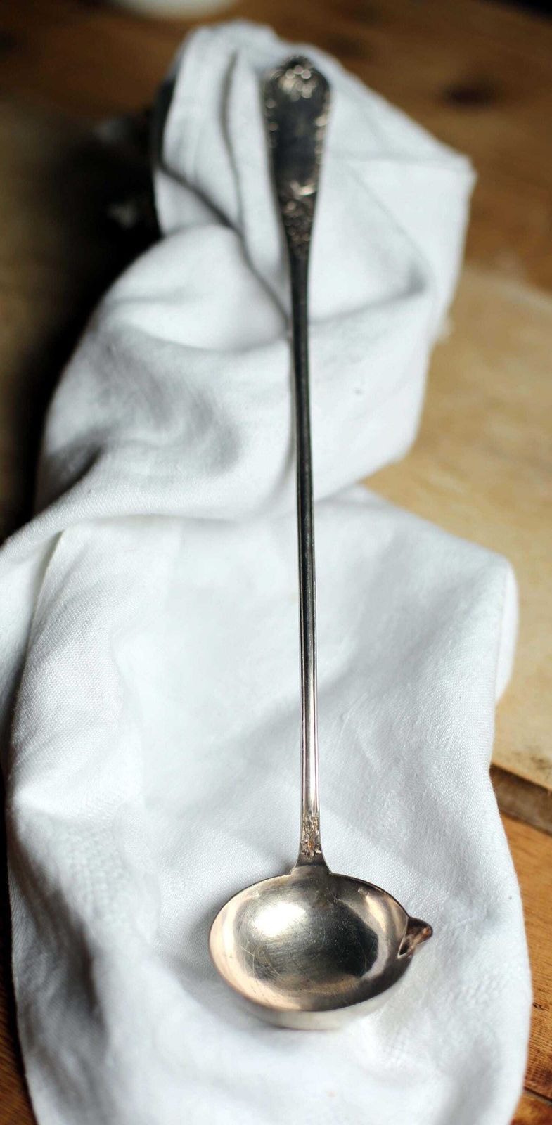 Antique Punch Spoon French Cocktail Ladle Fruit Spoon Armand Frenais photo for sale