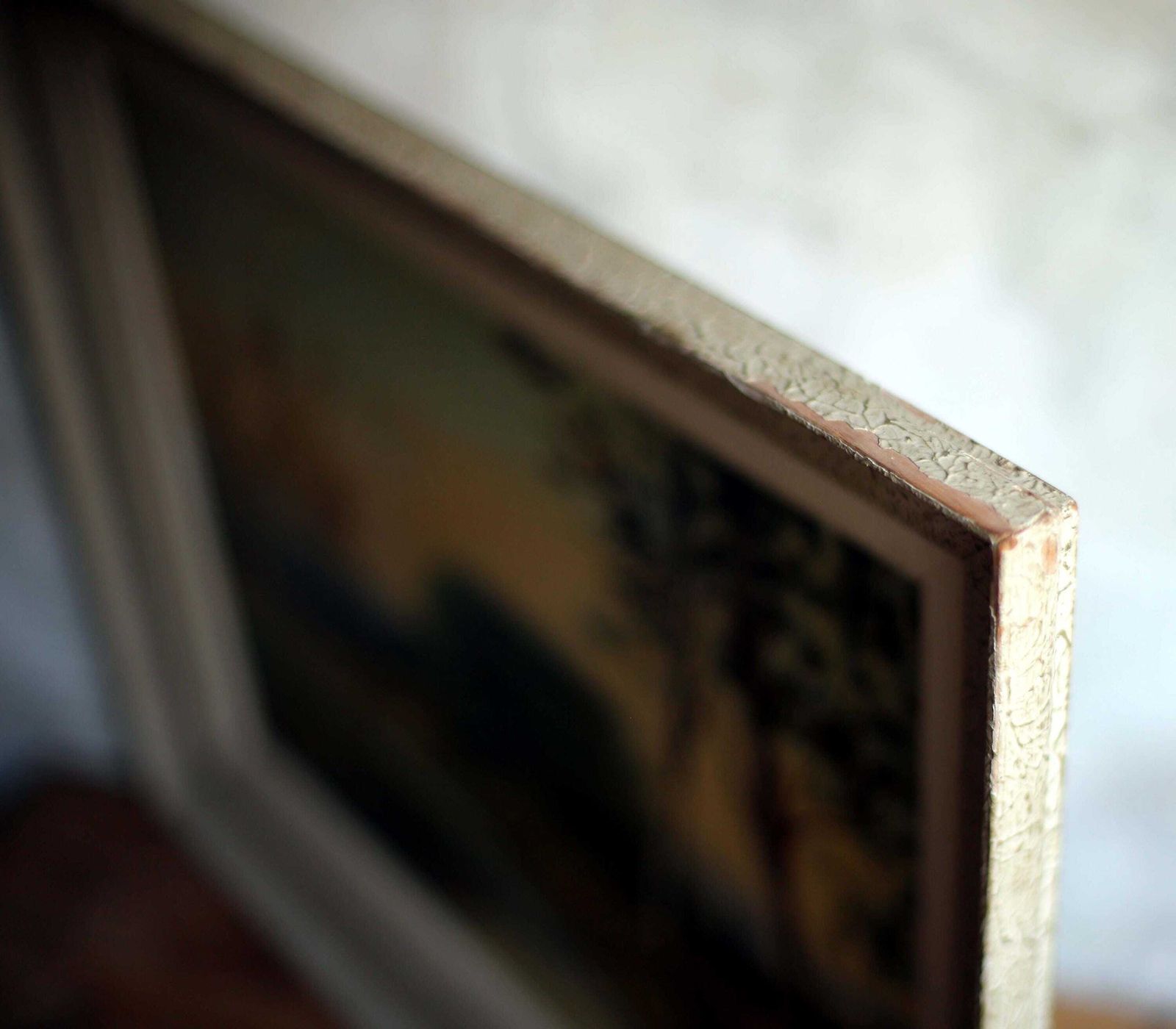photo furniture Antique Landscape Oil Painting Impressionist Impasto Framed River View French Framed Janin