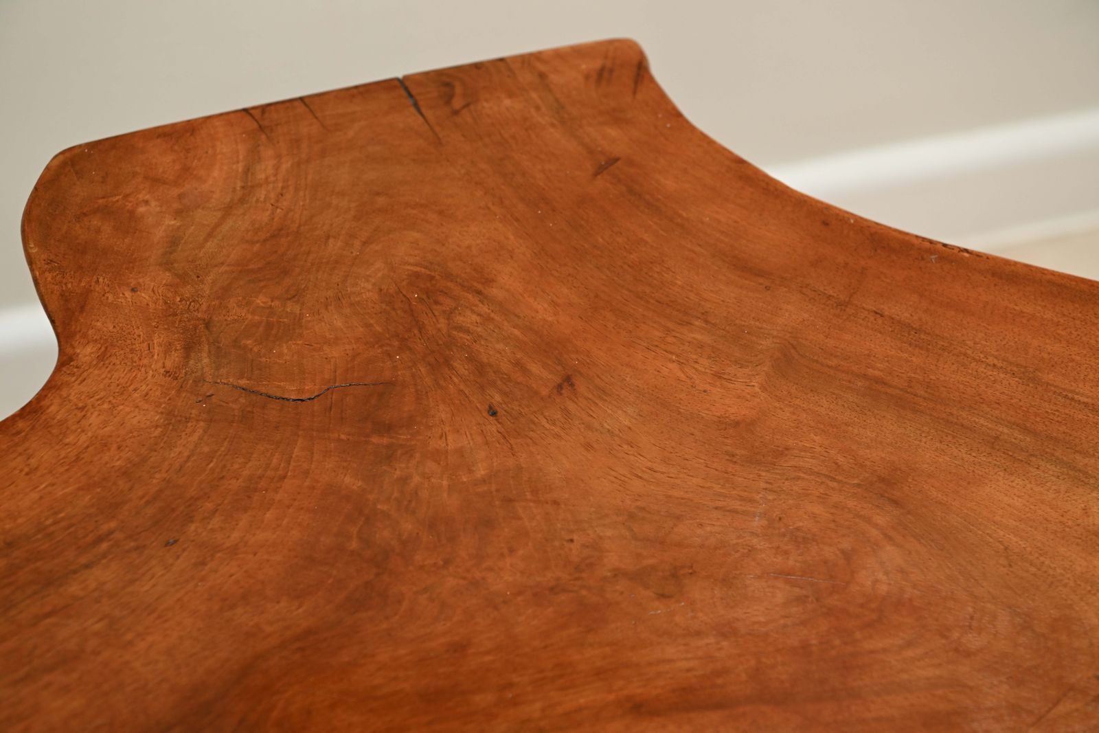 Mid Century Freeform Live Edge Tripod Coffee Table In The Manner Of Carl Auböck, C.1950s/60s photo vintage