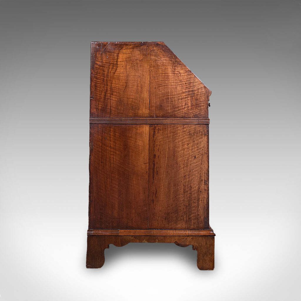 Antique Fall Front Bureau, English, Walnut, Writing Cabinet, Georgian, C.1750. photo vinterior