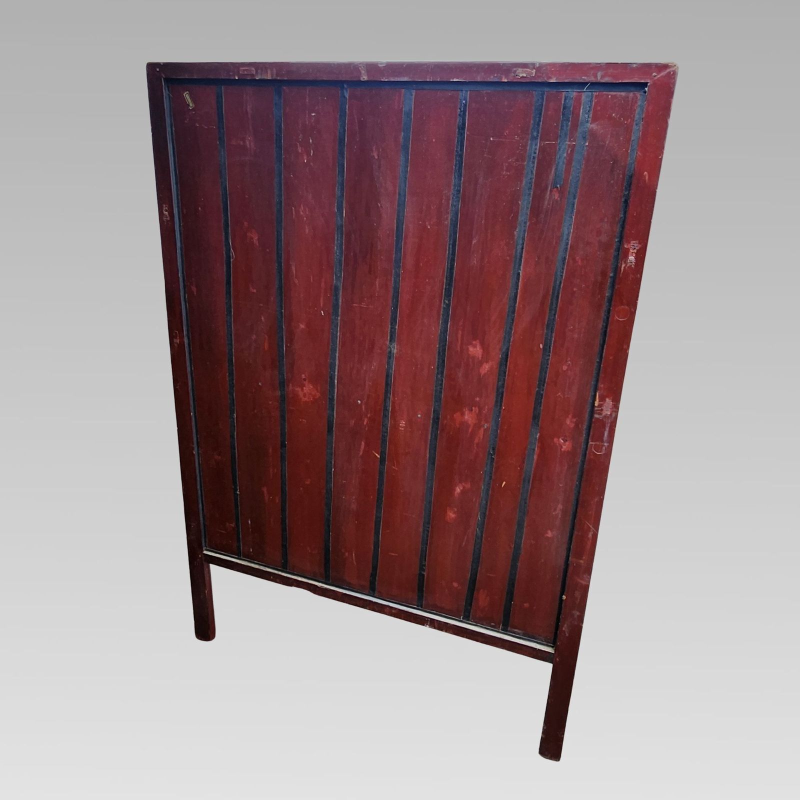 photo for sale Exceptional Chinese Chinoiserie Oriental Red Marriage Cabinet