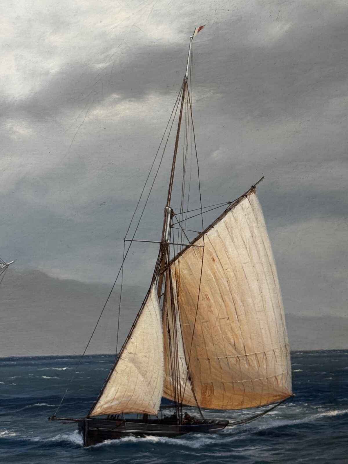 Large Marine Oil Painting Hms Warrior First Ironclad Ship Signed By John Steven Dews photo buy