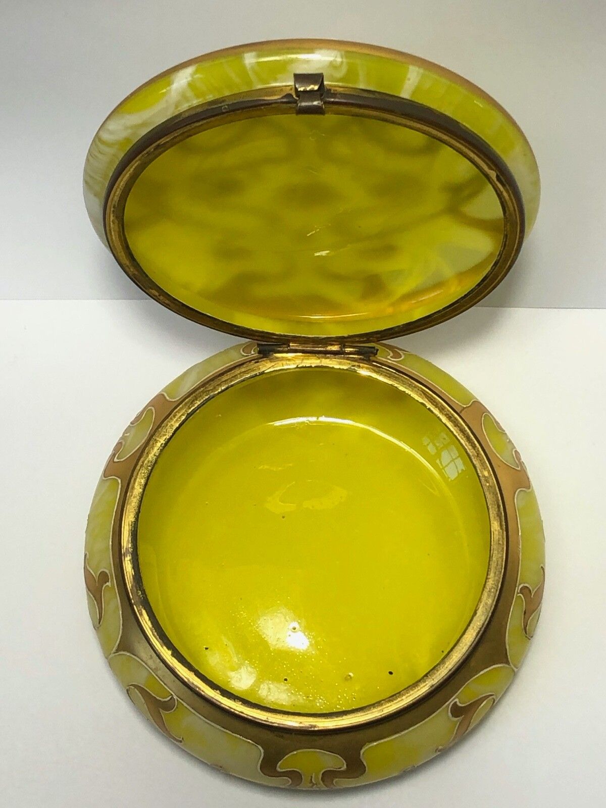 Loetz Jugendstil kunstglas opbergdoosje photo vintage