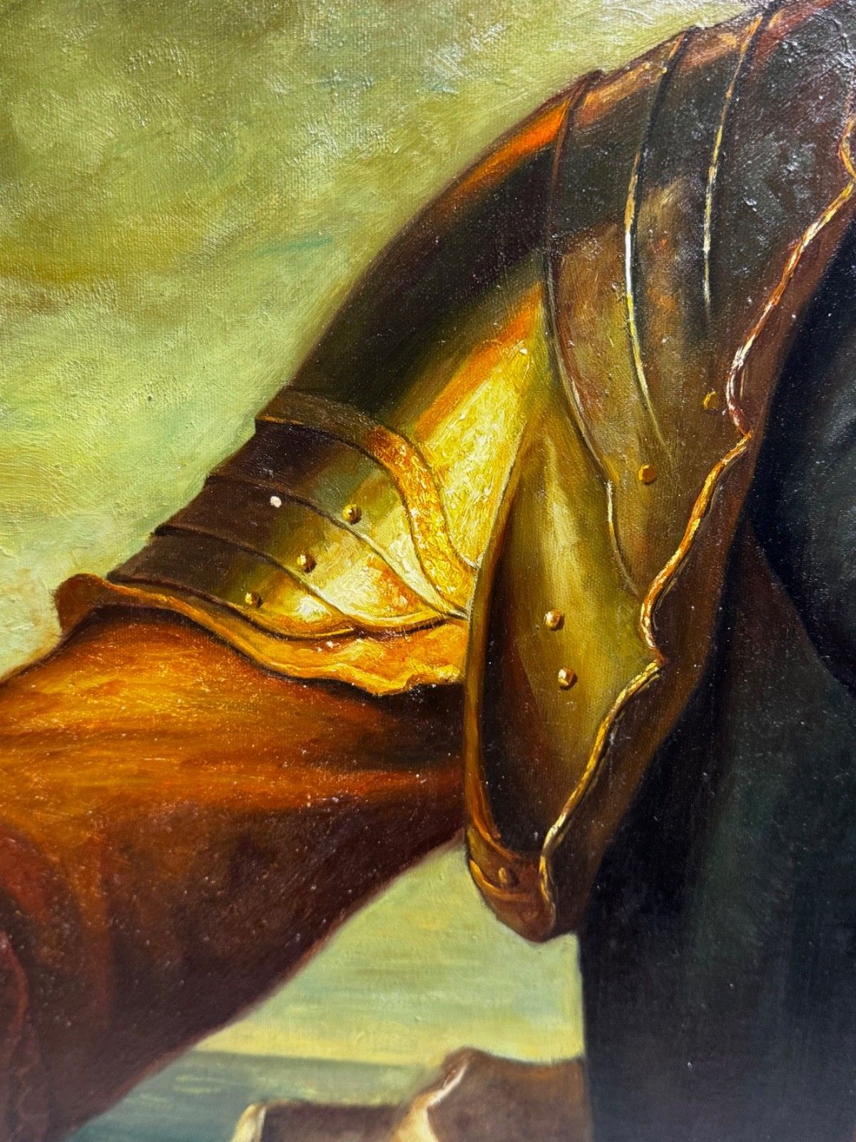photo vinterior Large Oil Portrait Jean Philippe Le Chevalier D'orléans Wearing Order Of Malta Armour After Jean François De Troy