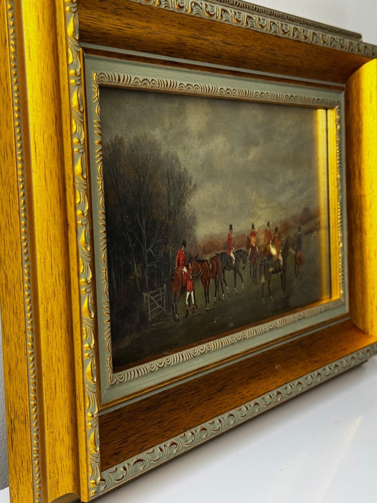 Victoriaans schilderij "The Meet" (The Berkeley Hunt) ca. 1880, Charles Faulkner photo buy