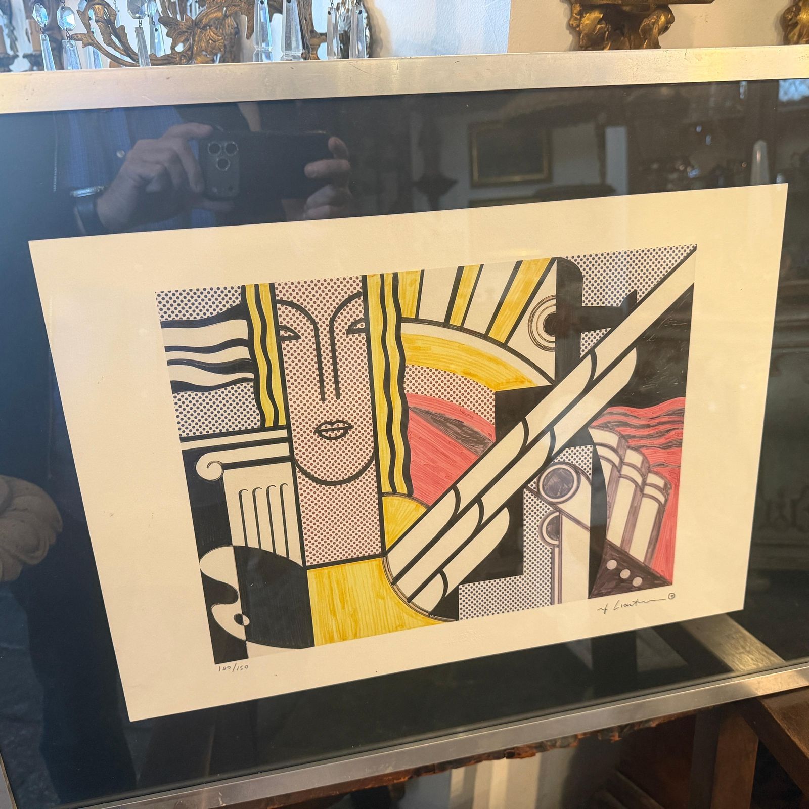photo buy 21st Century Framed Pop Art 100/150 Lithograph Modern Art By Roy Lichtenstein