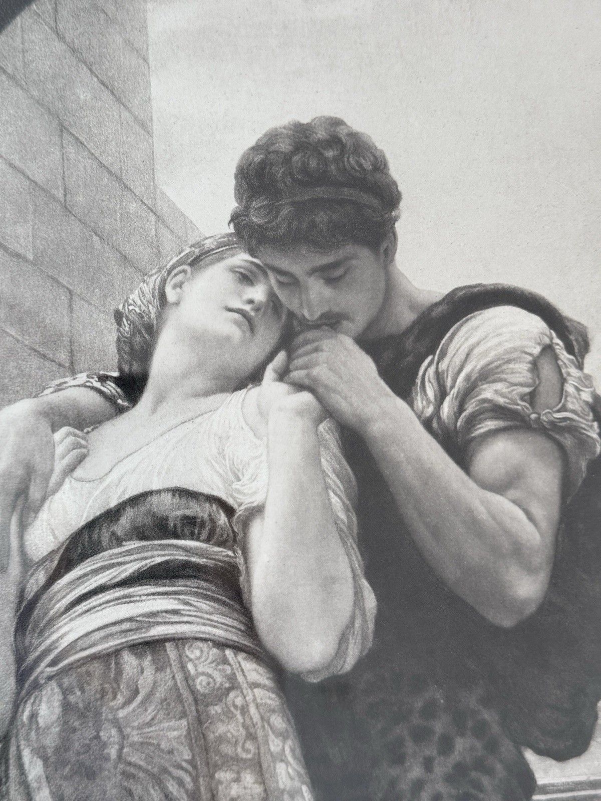 photo for sale Antique Framed Photogravure "Wedded", After Painting By Lord Leighton 1920