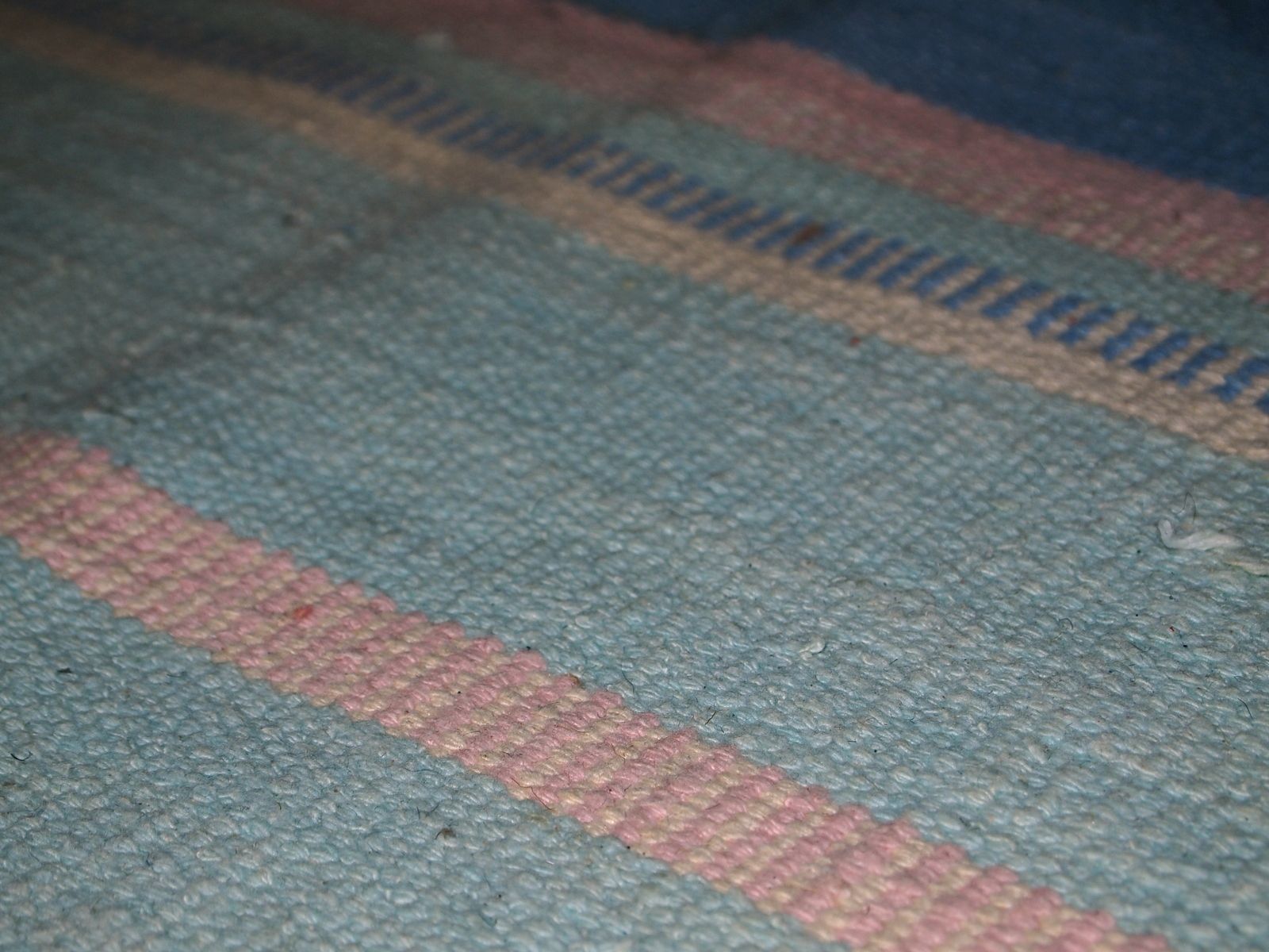photo for sale Kilim dhurrie indien vintage, tissage plat fait main - 4' × 6' - années 1960