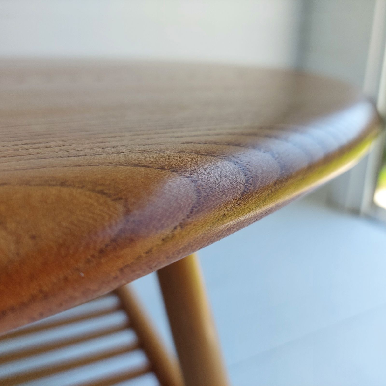515.0 Mid Century Ercol 454 Coffee Table Vintage Oval Windsor Table By Lucian Ercolani  60s Restored photo