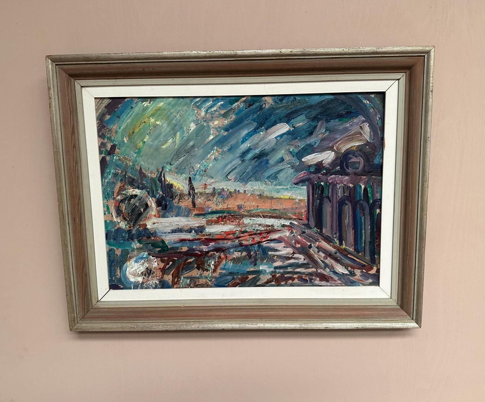 Art “The Harbor Arches” Oil On Canvas Painting. photo