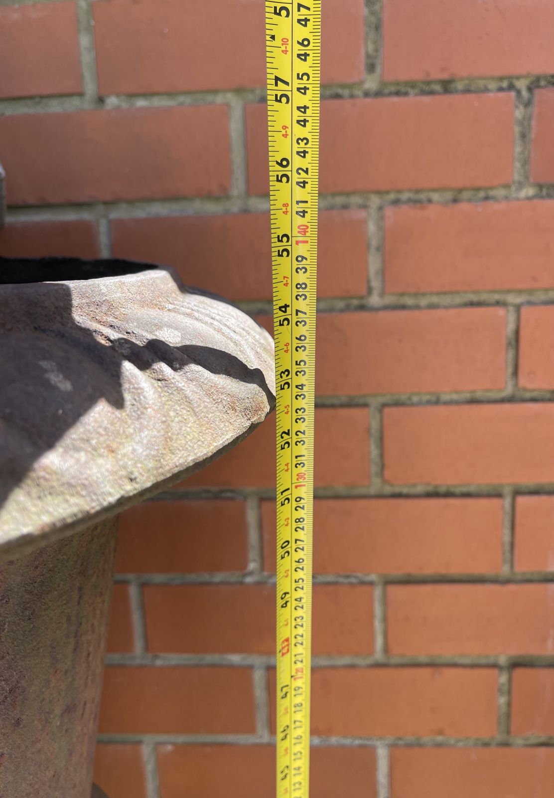 Antique Cast Iron Garden Urn Ornamental Planter photo 395.0