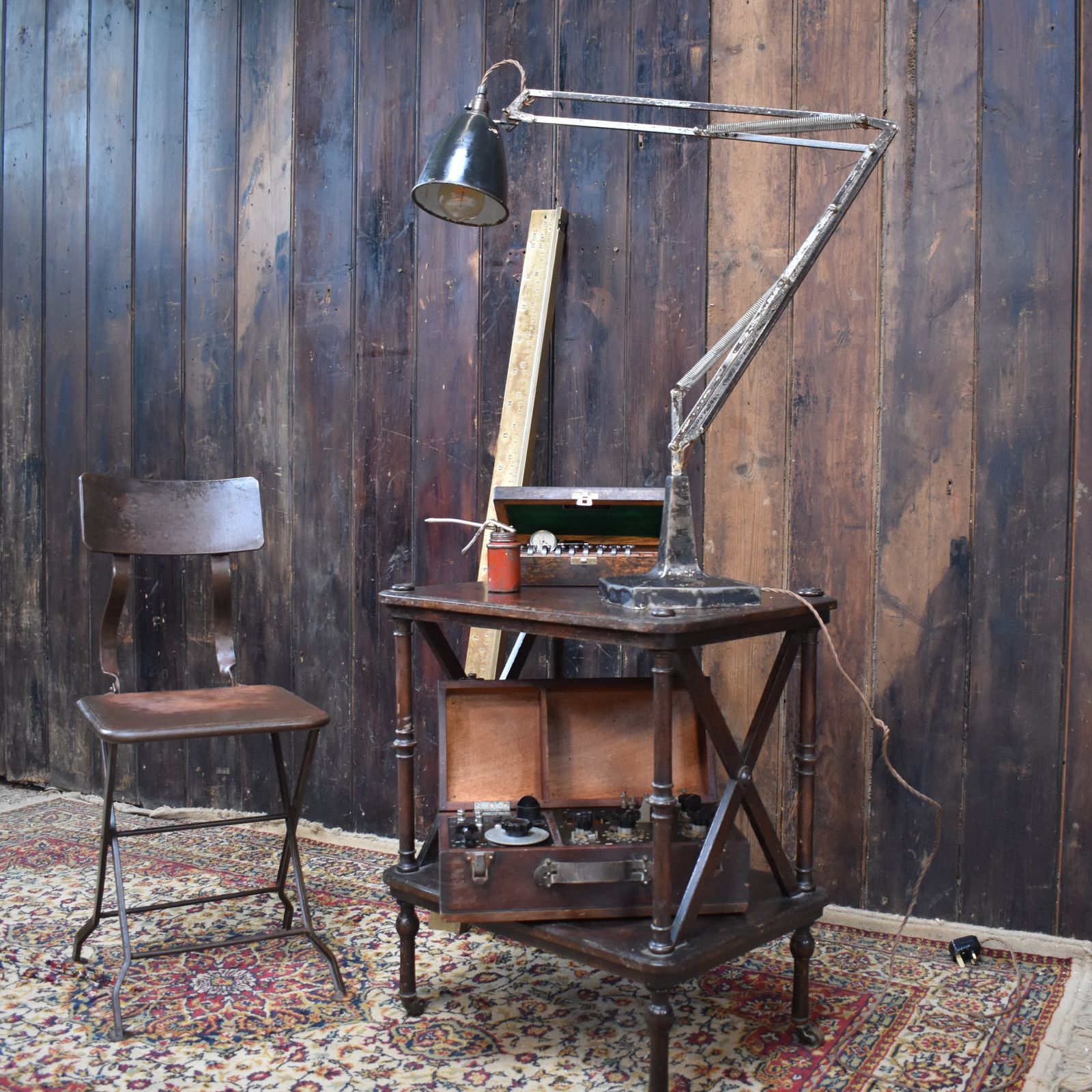 Antique Rare 1930s Model 1208 George Carwardine 4 Spring Large Anglepoise Lamp photo furniture