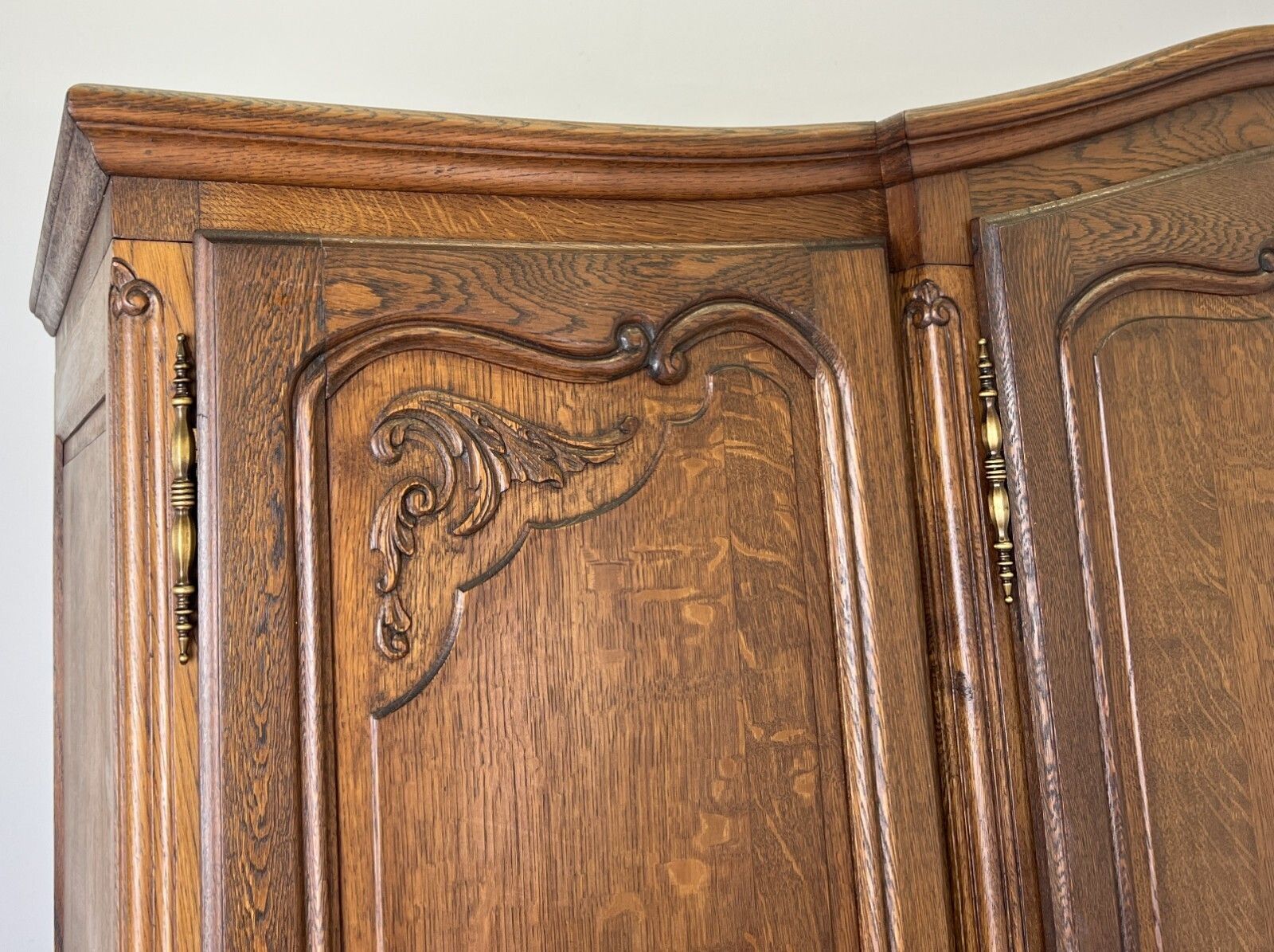 Wardrobe Vintage French Louis XVI Style Oak Four Door Carved Armoire Lot 6113 photo Furniture