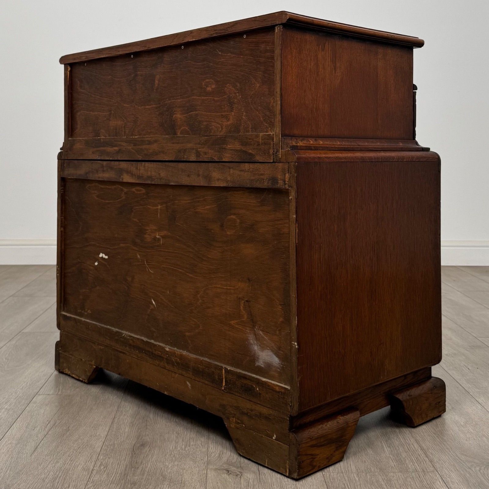 Antique 20th Century Carved Oak Chest Of Drawers ( Af 5565 ) photo vinterior