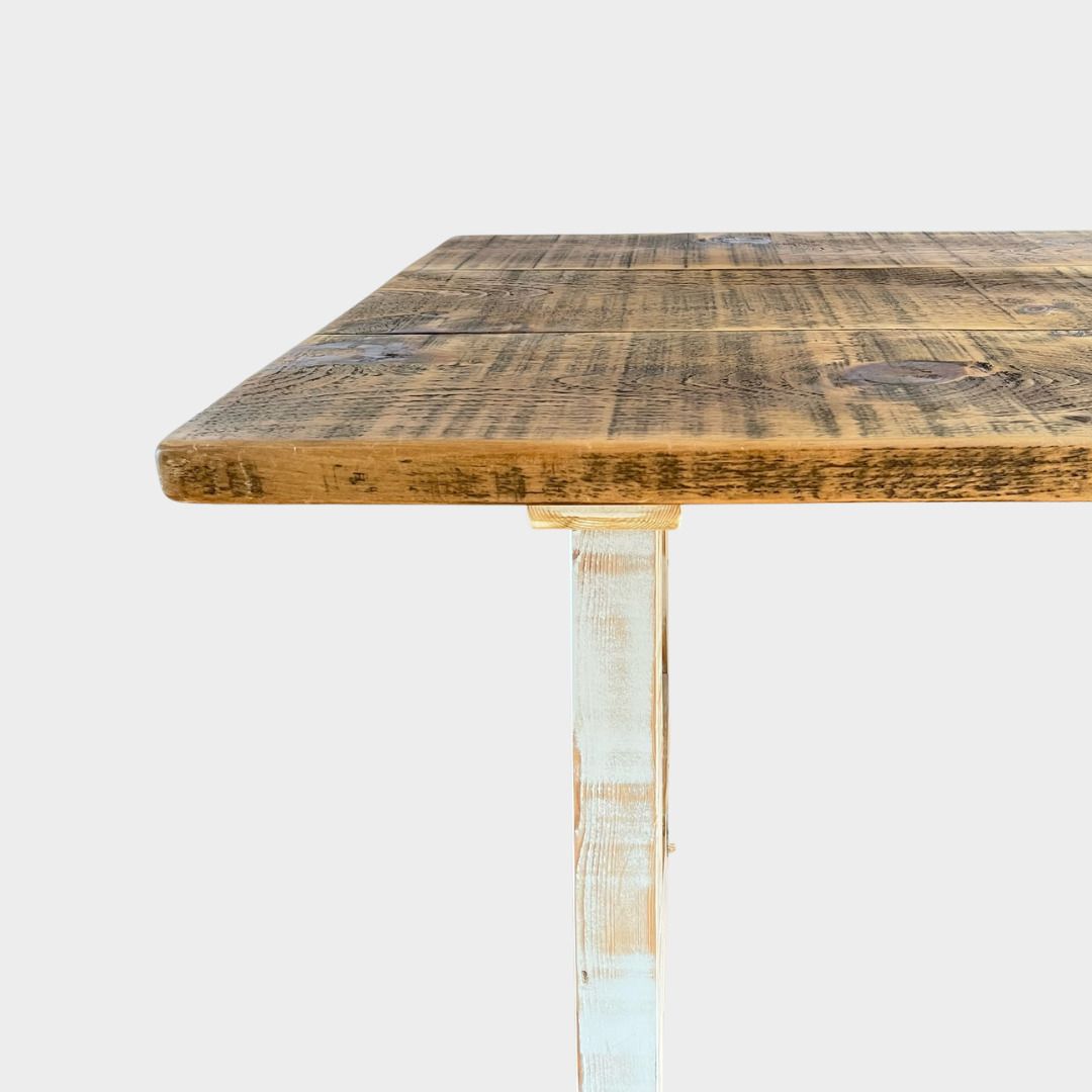 Reclaimed Wood A Frame Base Table photo for sale