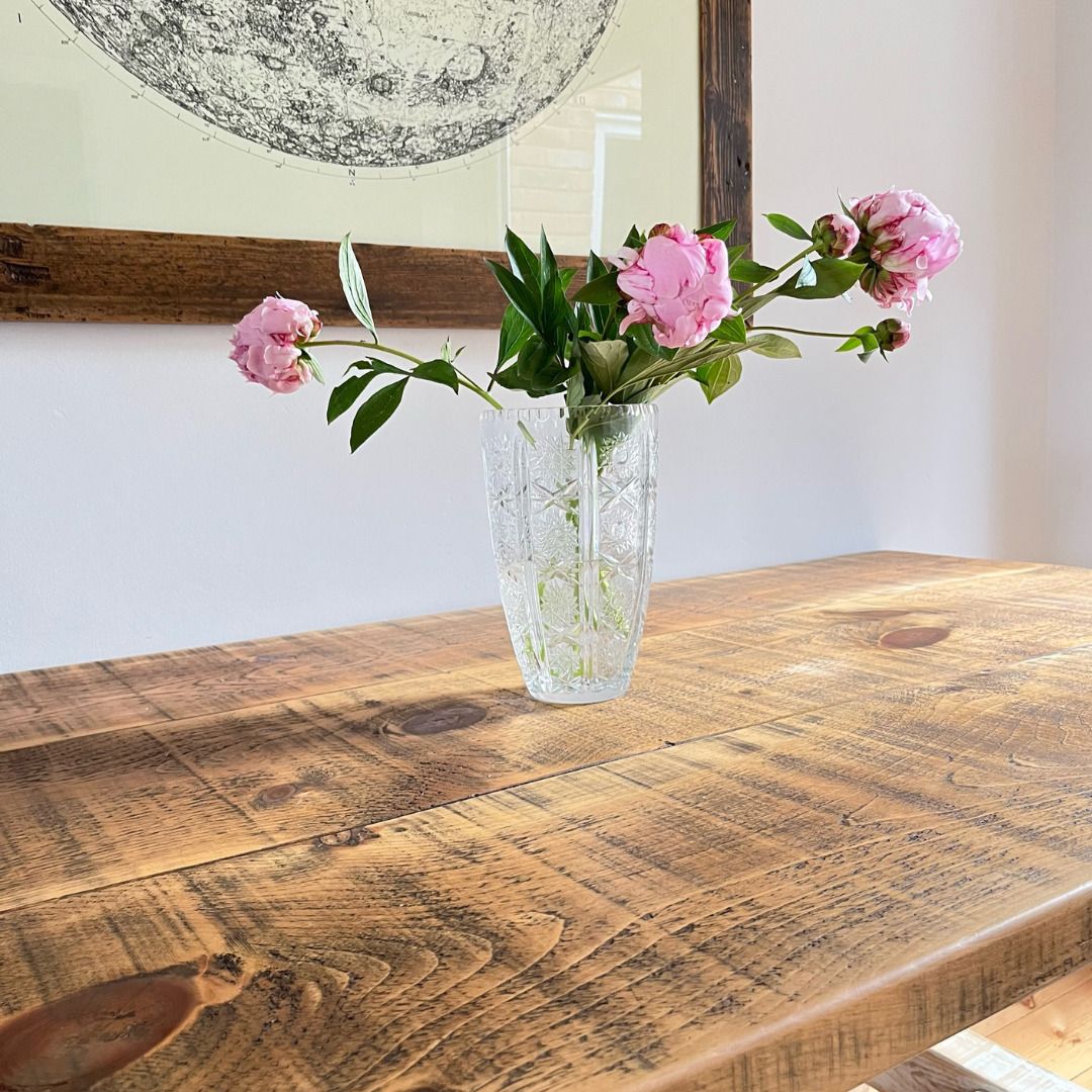 Reclaimed Wood A Frame Base Table photo Furniture