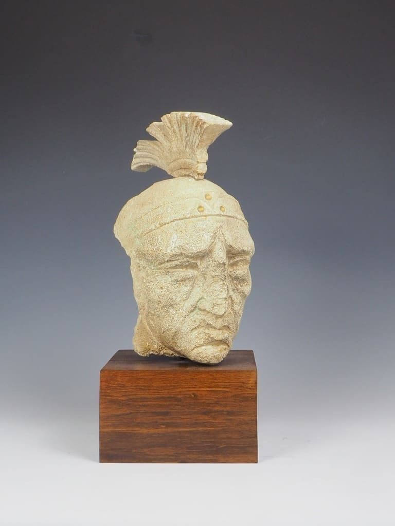 Antique Venetian Stone Head Of A Roman Gladiator photo for sale