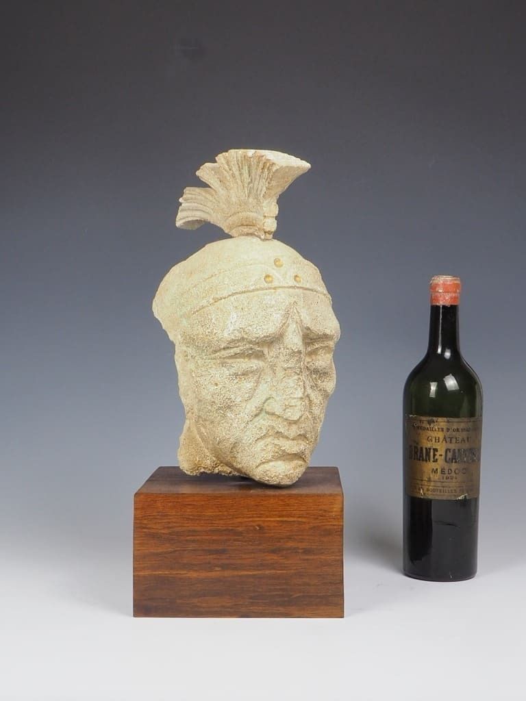 Antique Venetian Stone Head Of A Roman Gladiator photo Art