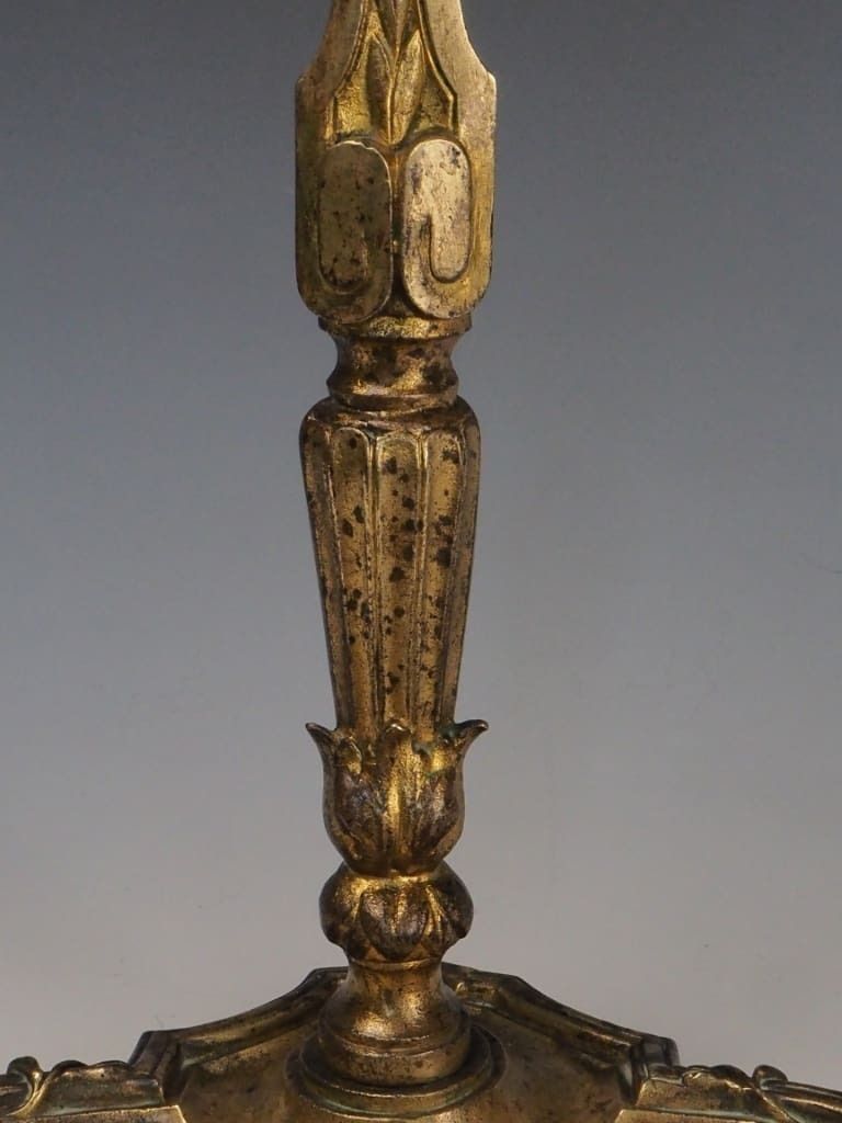 425.0 Antique Brass Fireside Tool Stand | Ornate Victorian Hearth Accessory photo