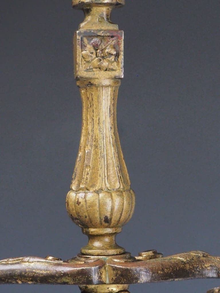 photo vintage Antique Brass Fireside Tool Stand | Ornate Victorian Hearth Accessory