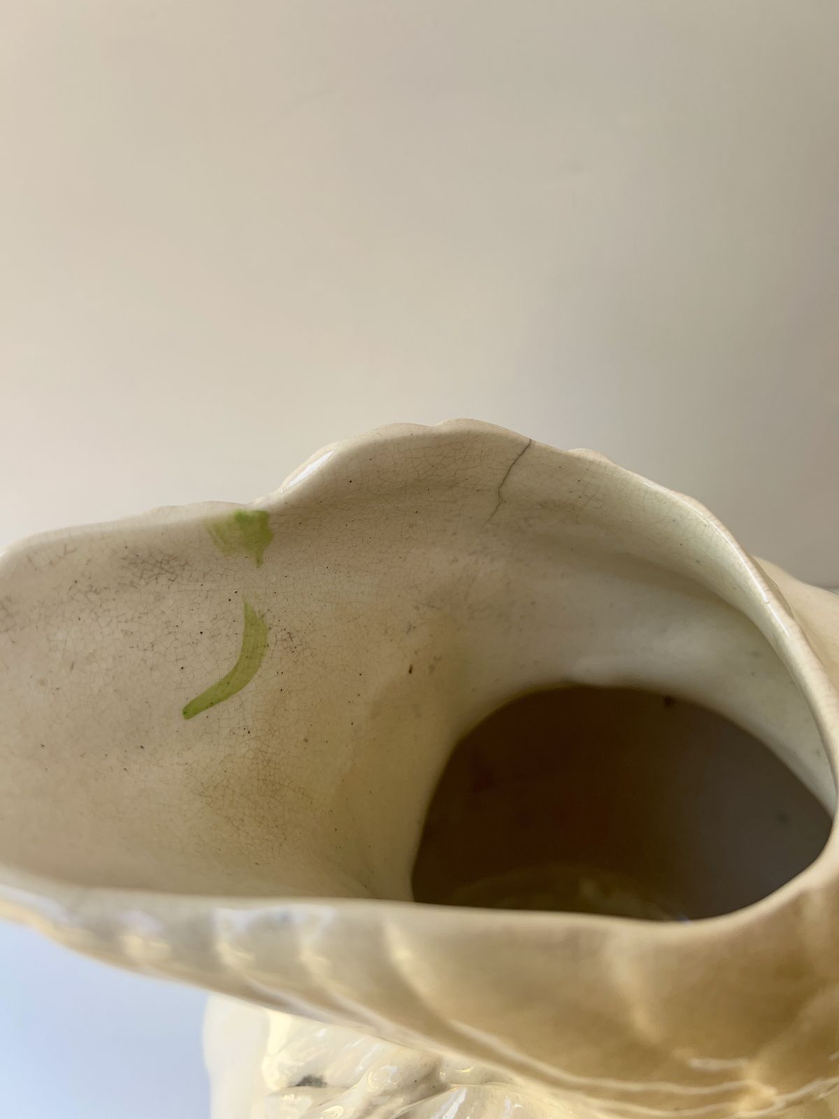 Large Antique Swan Handle Pottery Jug/Vase   C.1860 1900 photo buy
