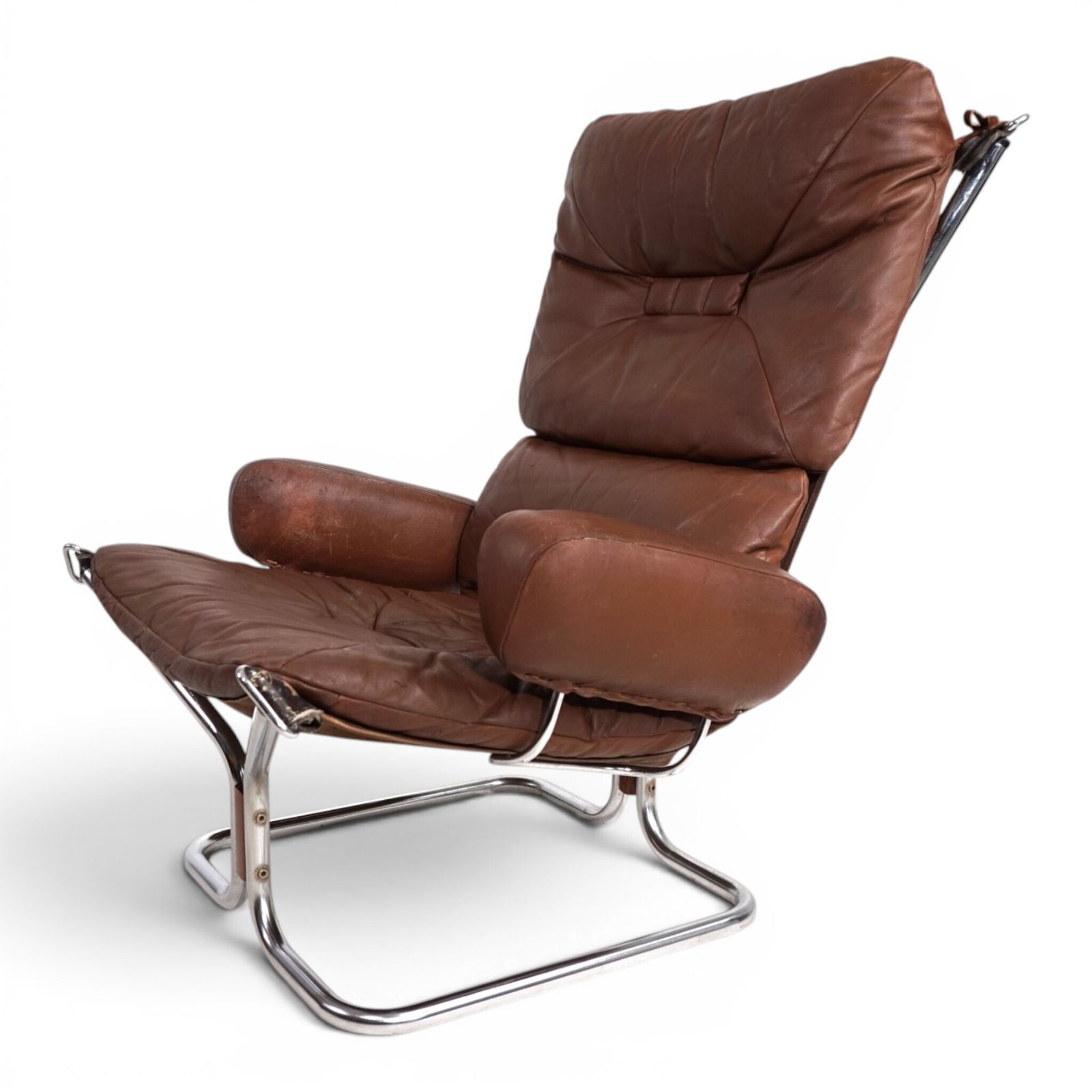 Westnofa Wing Leather Armchair By Harald Relling, 1970 photo vintage