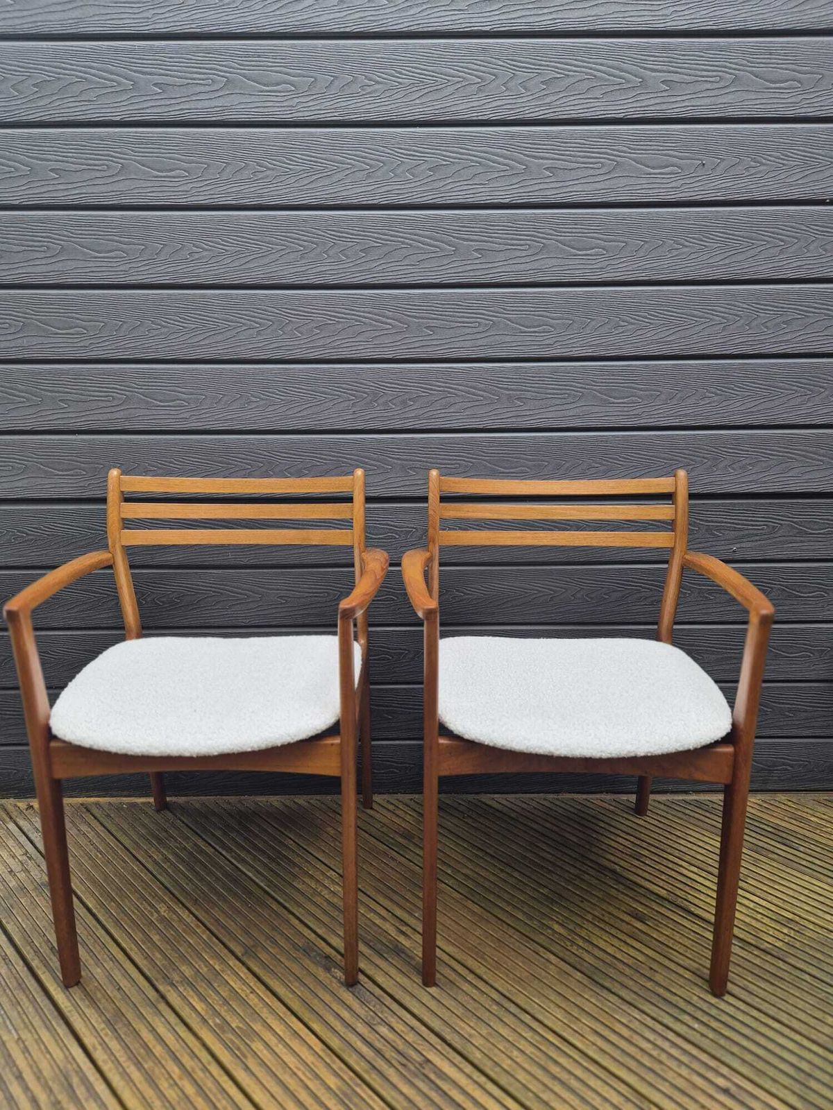 2200.0 Set Of 6 Danish Mid Century Teak Dining Chairs By Farsø Stolefabrik — 4 Side + 2 Carvers — Freshly Restored photo