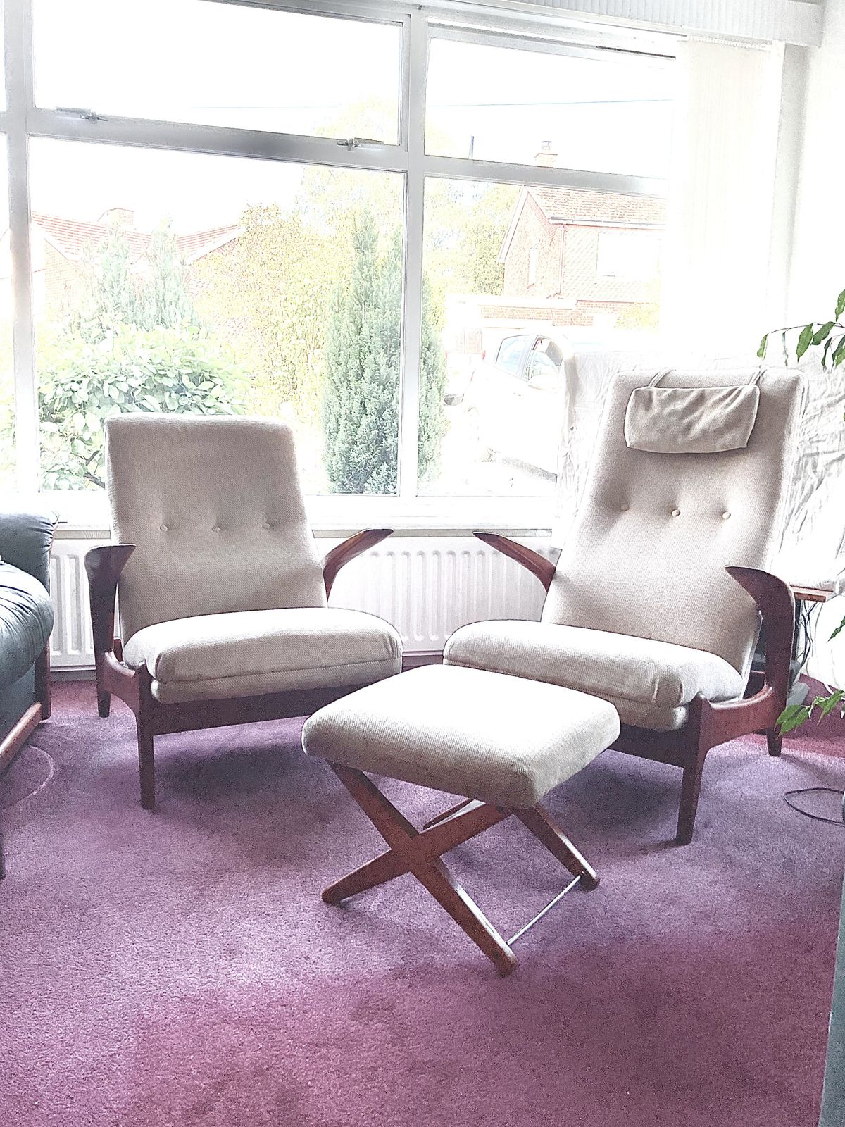Gimson & Slater 1960s Rock ‘N’ Rest Armchair Set.