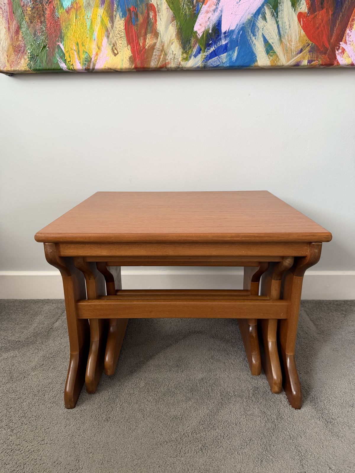 photo furniture Portwood Mid Century Teak Nest Of Three Tables