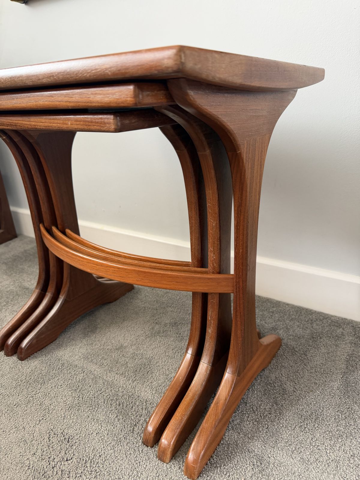 Mid Century Modern G Plan Teak Nest Of 3 Tables photo vintage