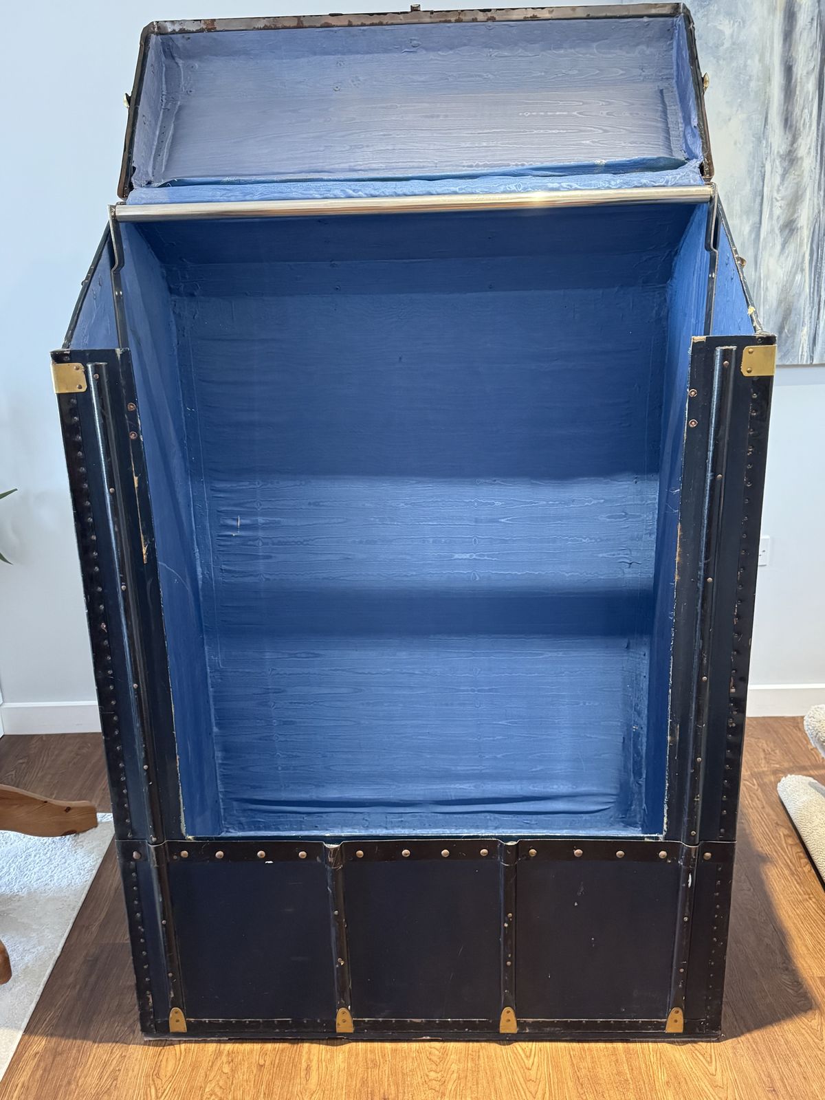 Large Italian Vintage Travel Trunk By Massimo Cavallotti, Milan photo vinterior