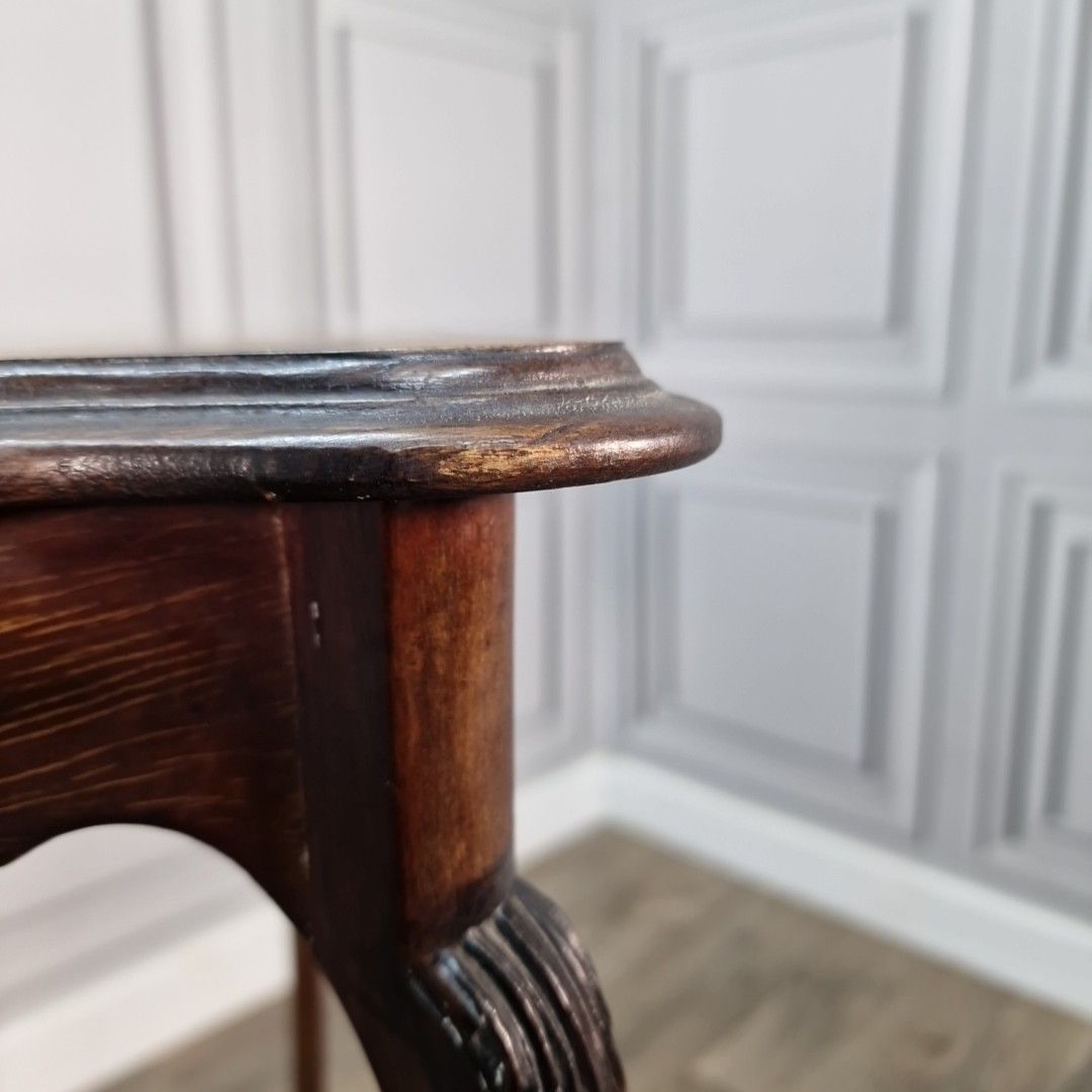photo furniture Antique Occasional Side Table Edwardian Mahogany Carved Window Hall Wooden