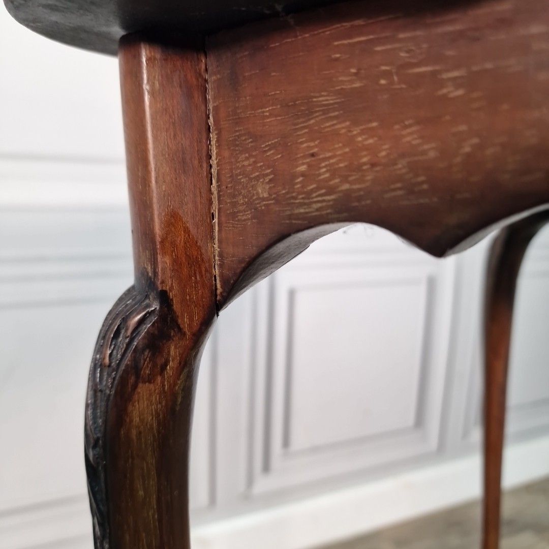 Furniture Antique Occasional Side Table Edwardian Mahogany Carved Window Hall Wooden photo