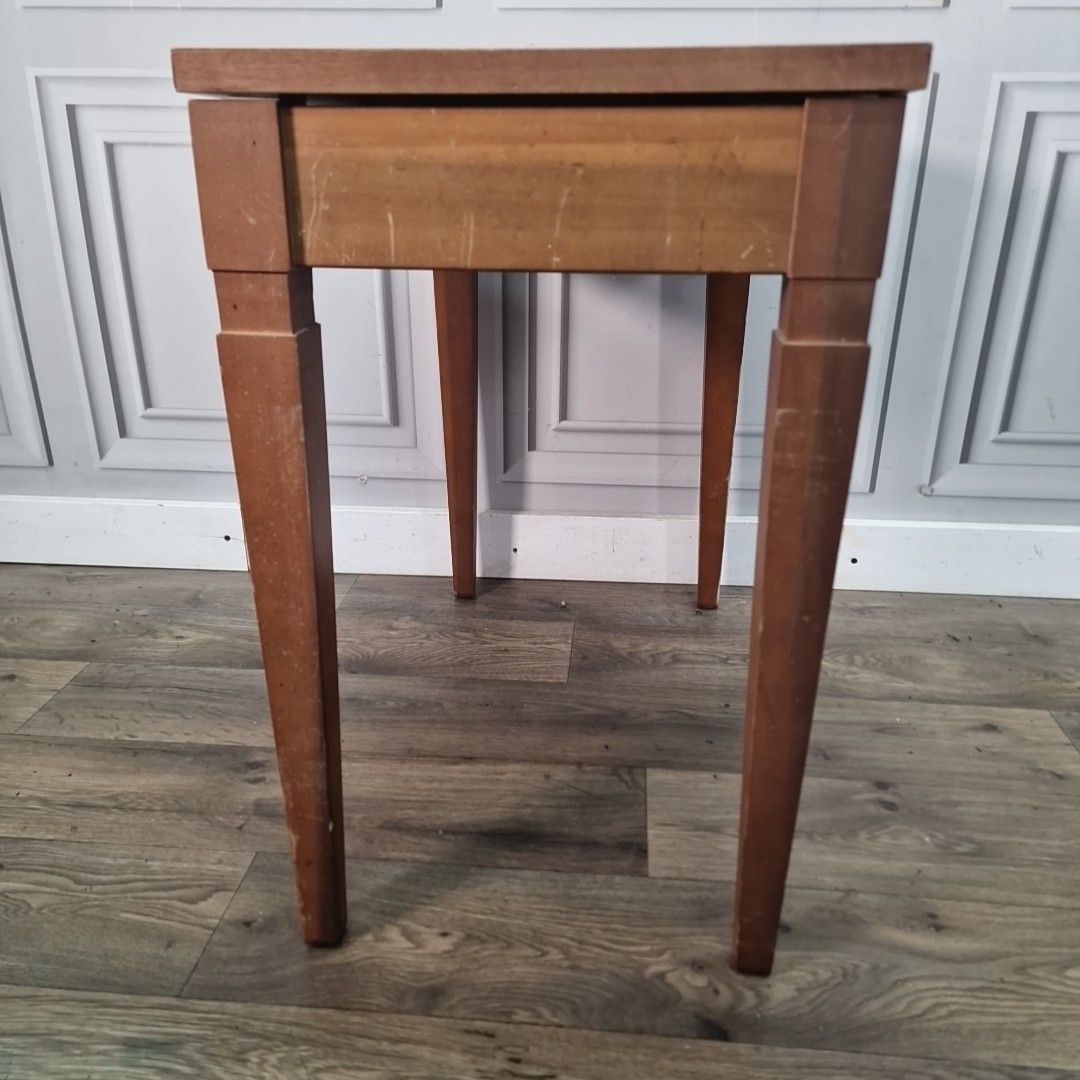 Vintage Sewing Stool Coffee Table Wooden Lift Top Piano Music Tapered Legs photo 55.0