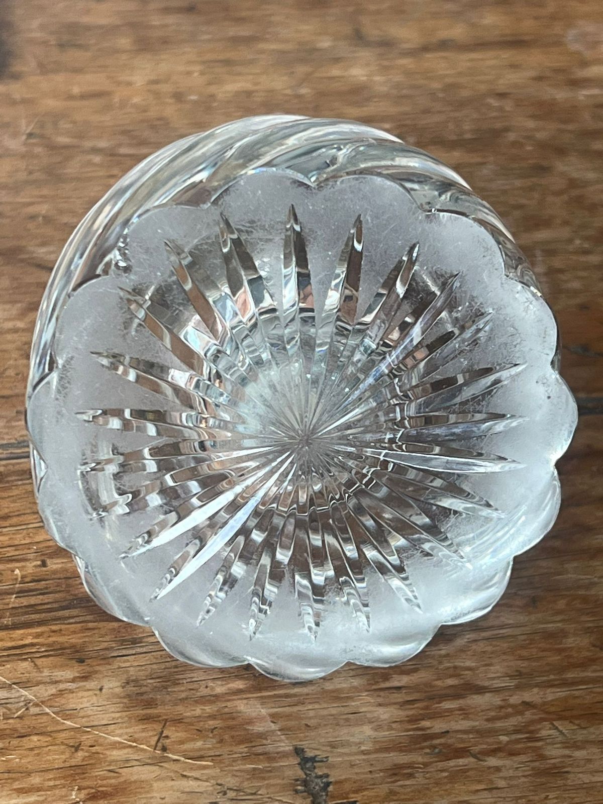 photo furniture Antique French Baccarat Crystal And Brass Inkwell
