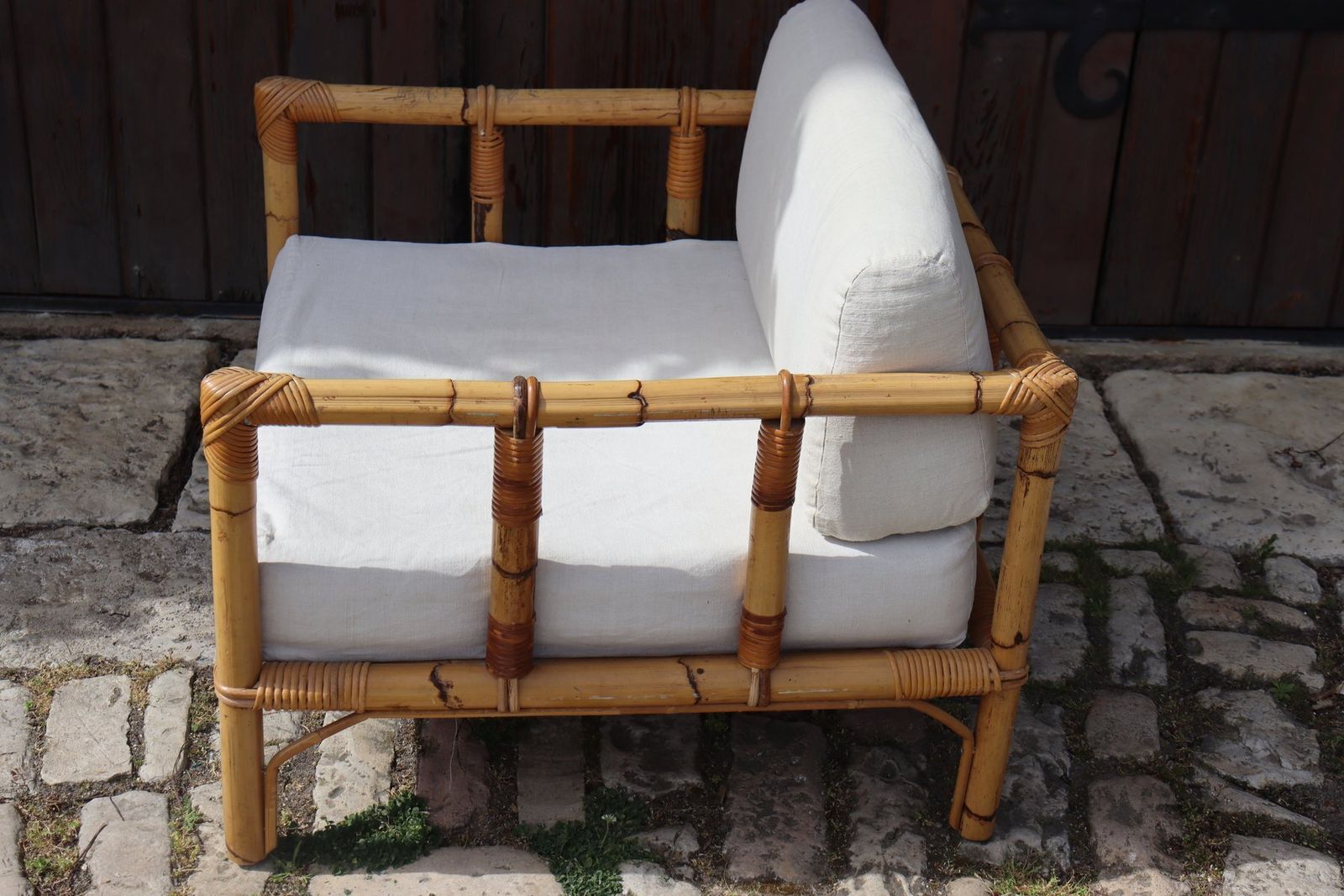 Vintage Rattan Armchair By Dal Vera, Italy, 1970 photo Furniture
