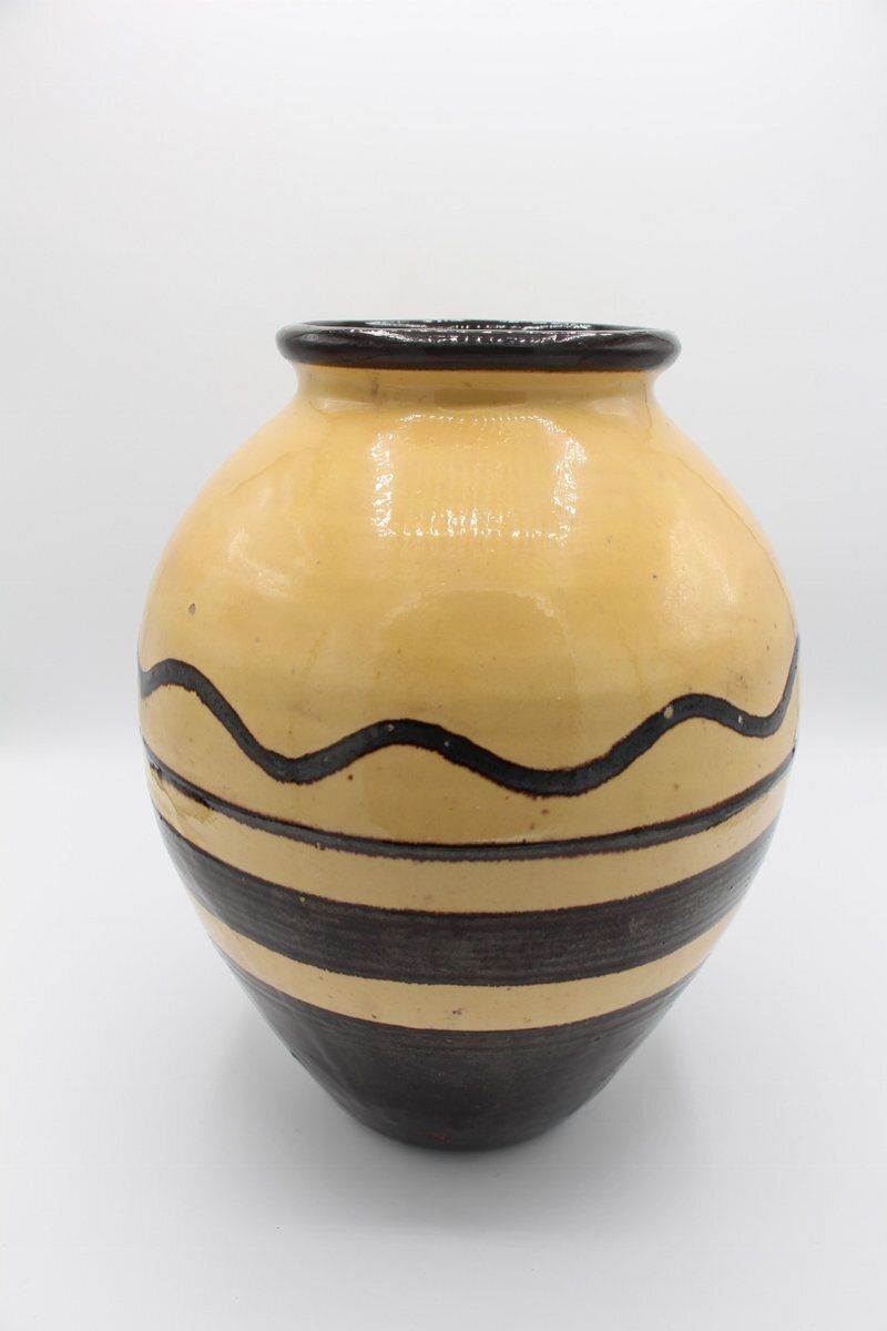 Art Deco Ceramic Vase By Paul Jacquet For Primavera, 1930s